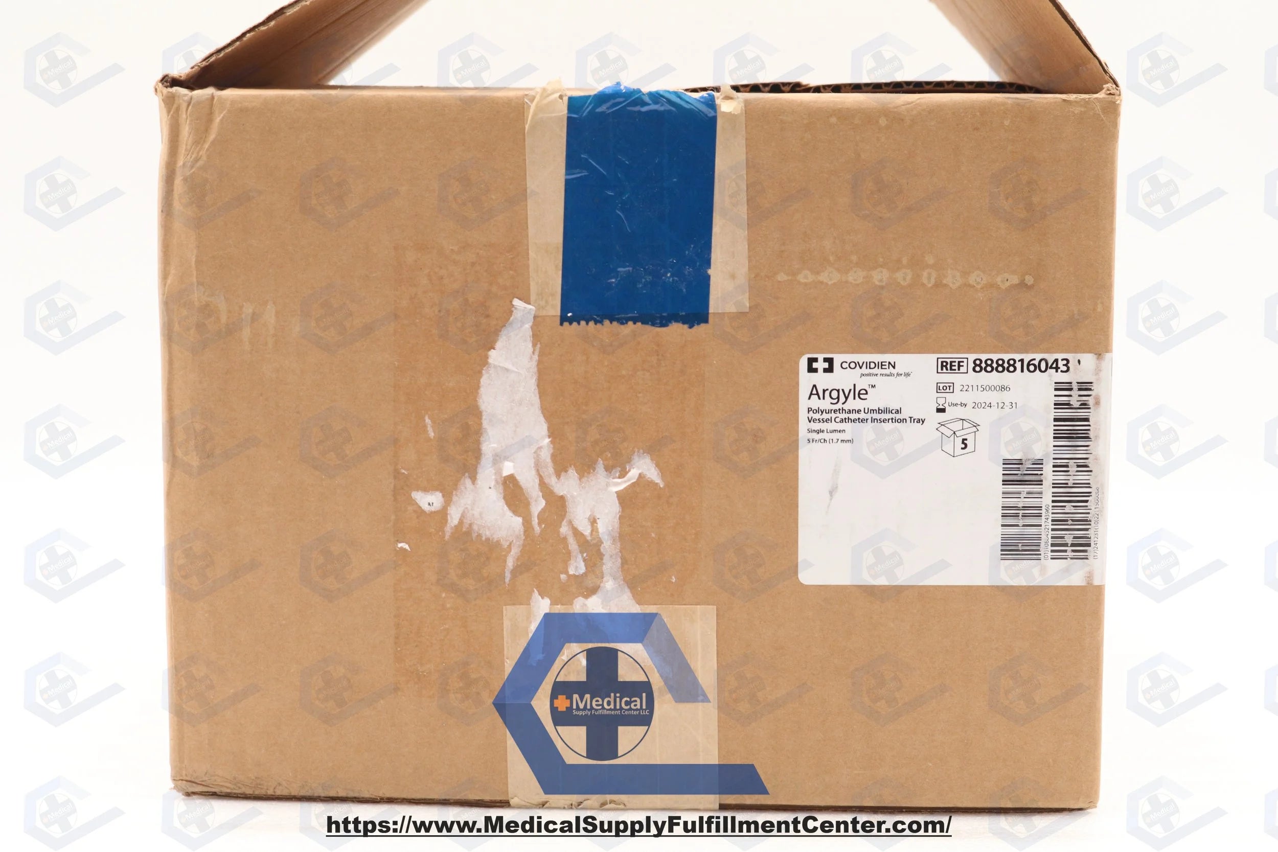 Covidien | 8888160432 | Argyle Umbilical Catheter Insertion Trays, 5 fr. polyurethane UVC
