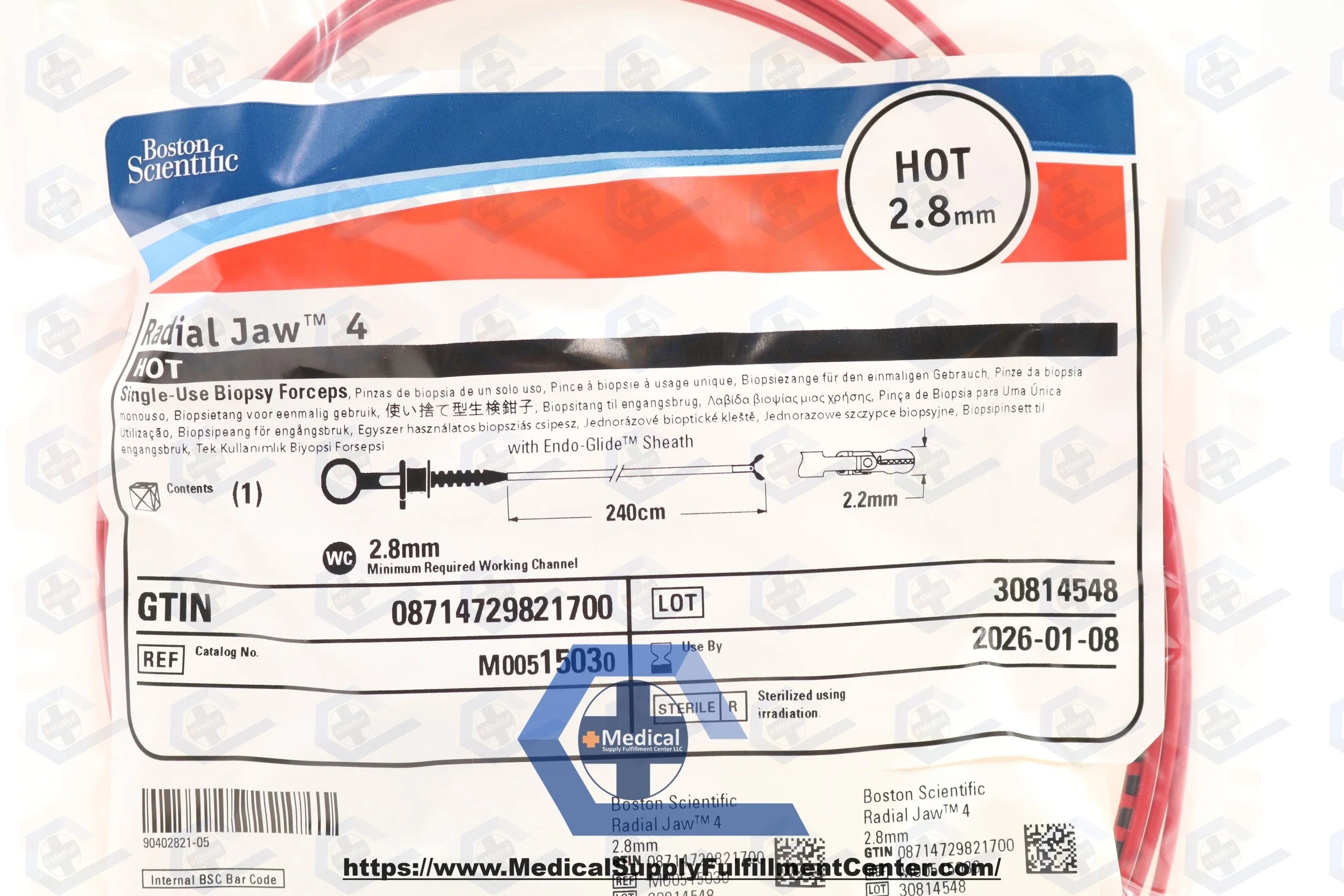 Boston Scientific | 1503 | Radial Jaw 4 Hot Single-Use Biopsy Forceps 2.8mm