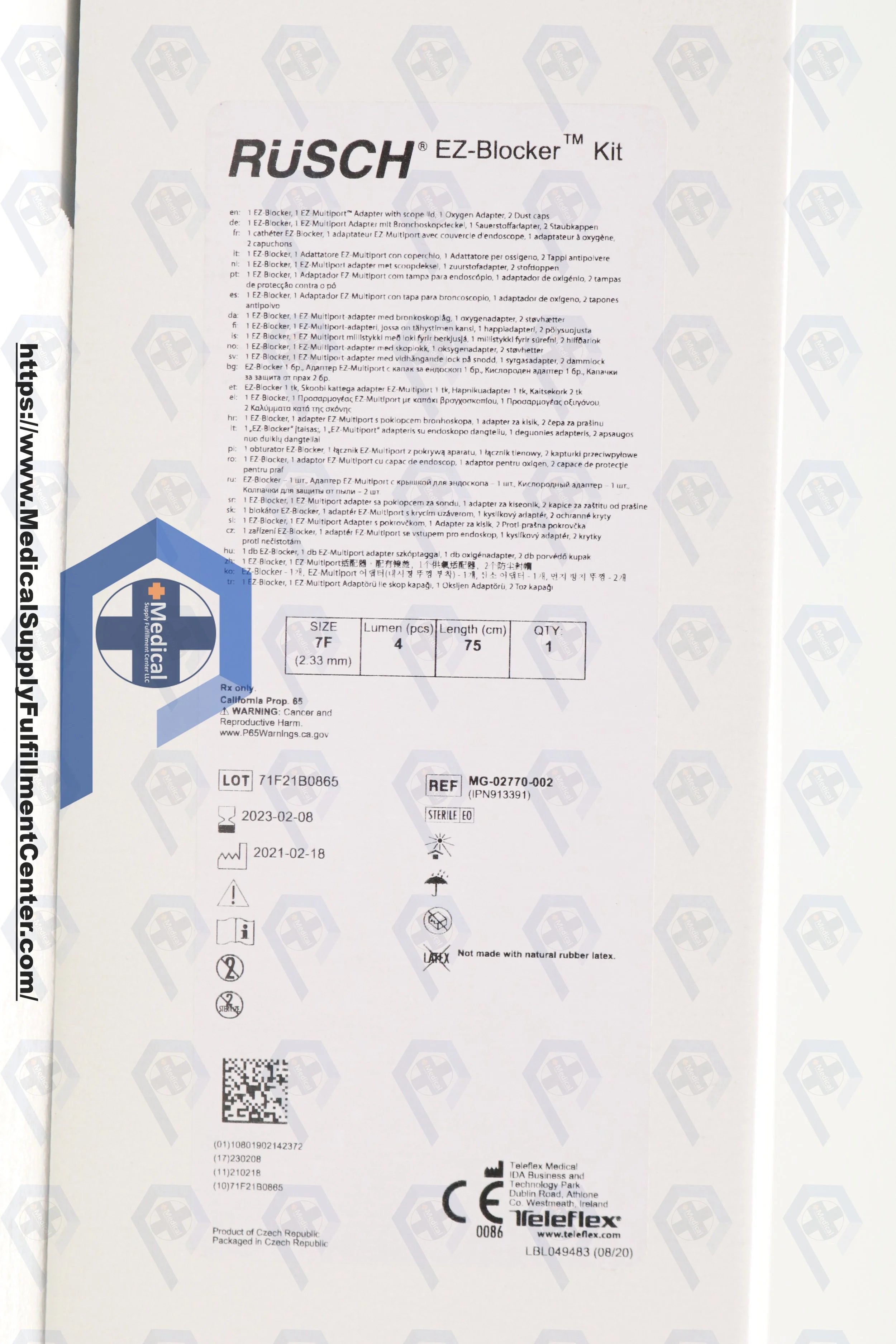 Teleflex | MG-02770-002 | Rusch EZ-Blocker Kit 7F x 75cm