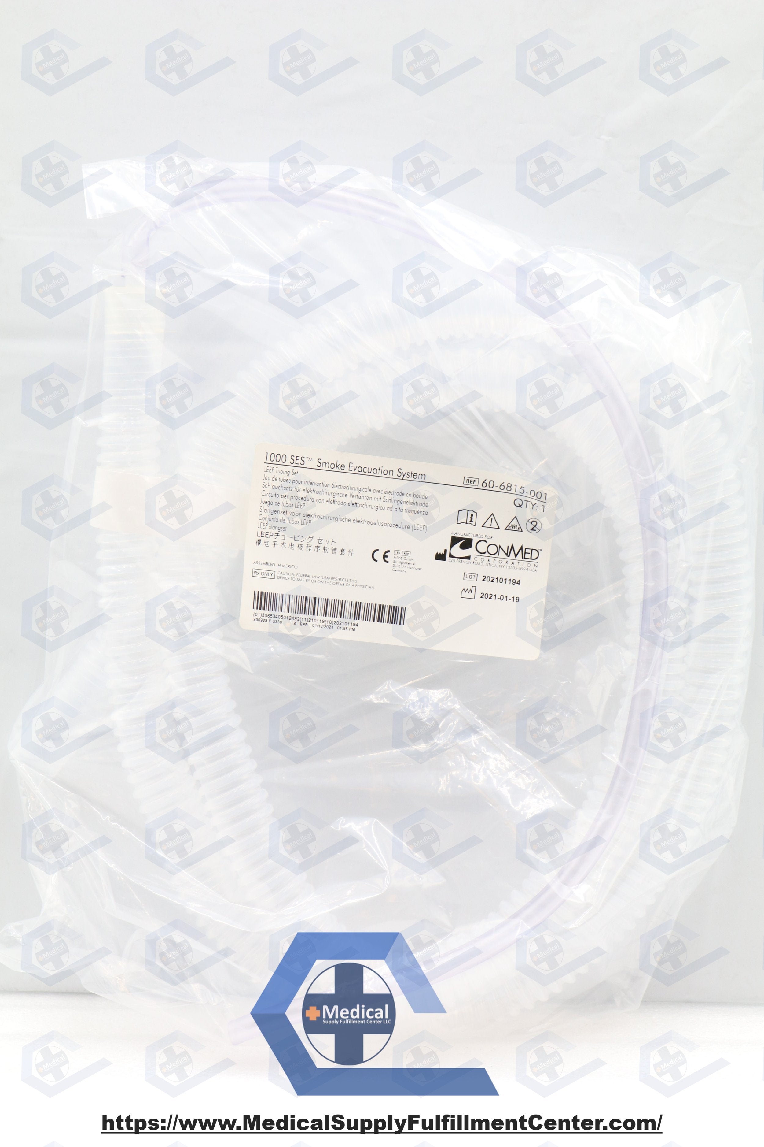 Conmed | 60-6815-001 | TUBING, LEEP, 1/4" FOR 1000 SES