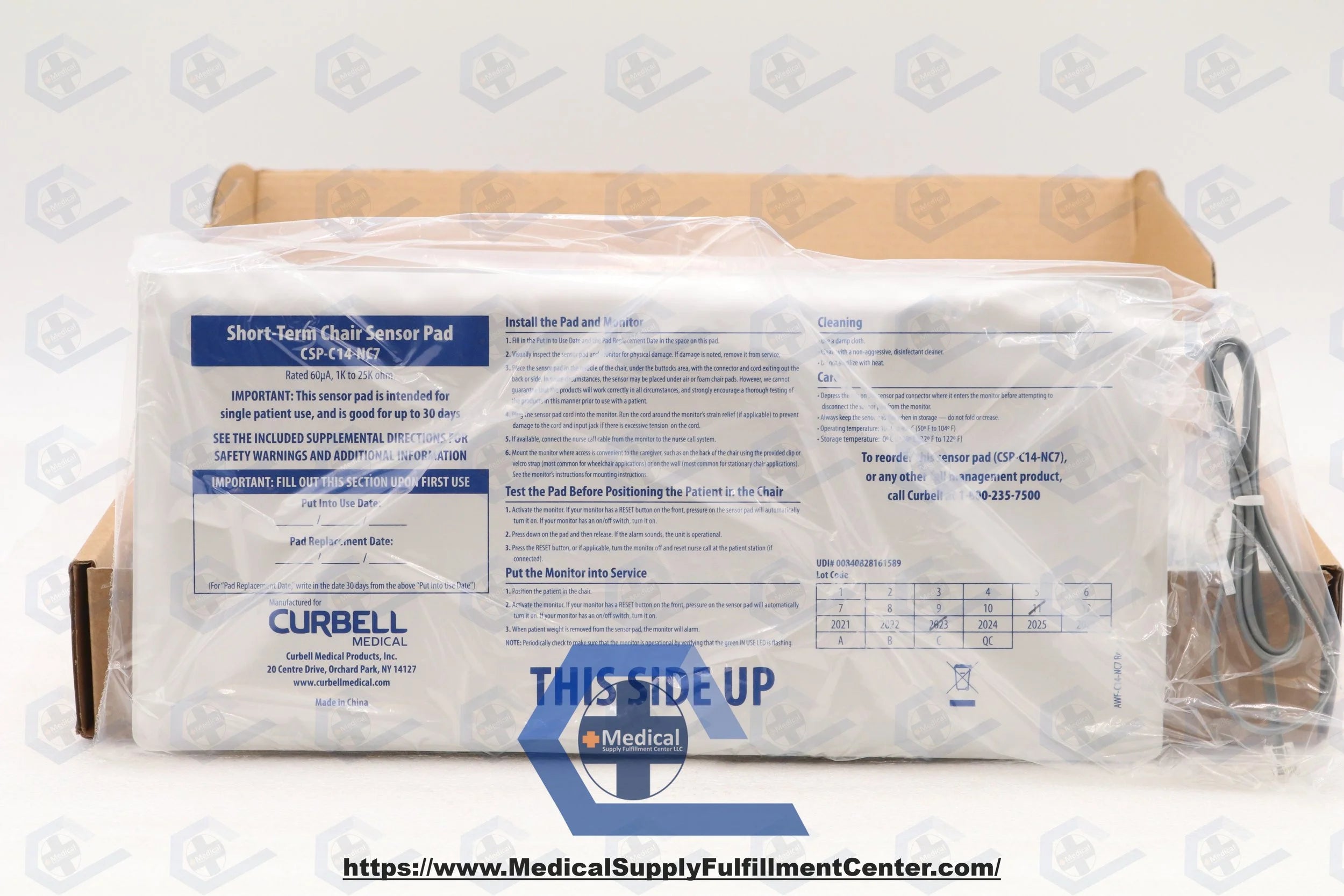 Curbell Medical Products | CSP-C14-NC7 | SHORT TERM CHAIR SENSOR PAD