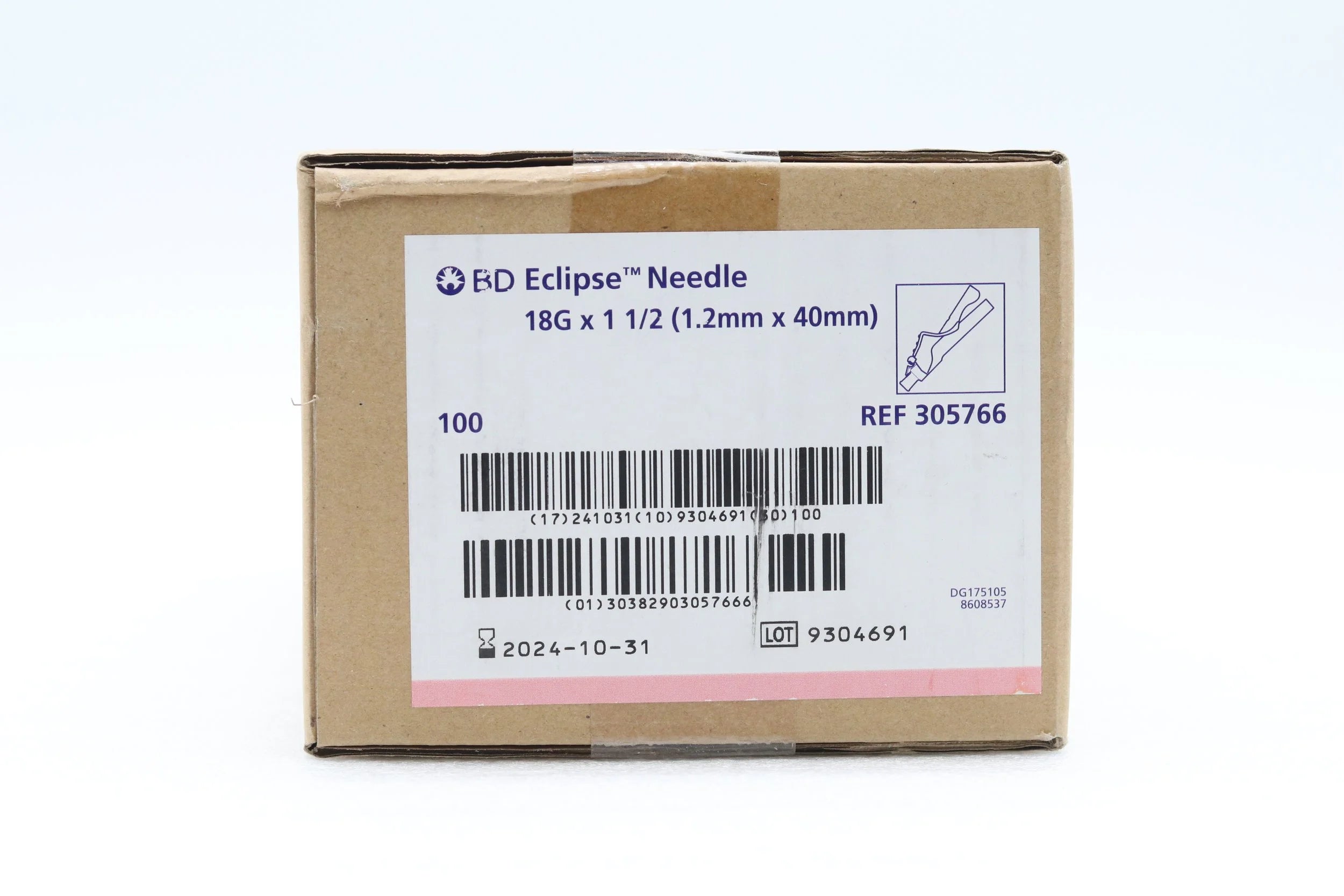 BD | 305766 | Eclipse Needle 18G x 1 1/2 (1.2mm x 40mm)
