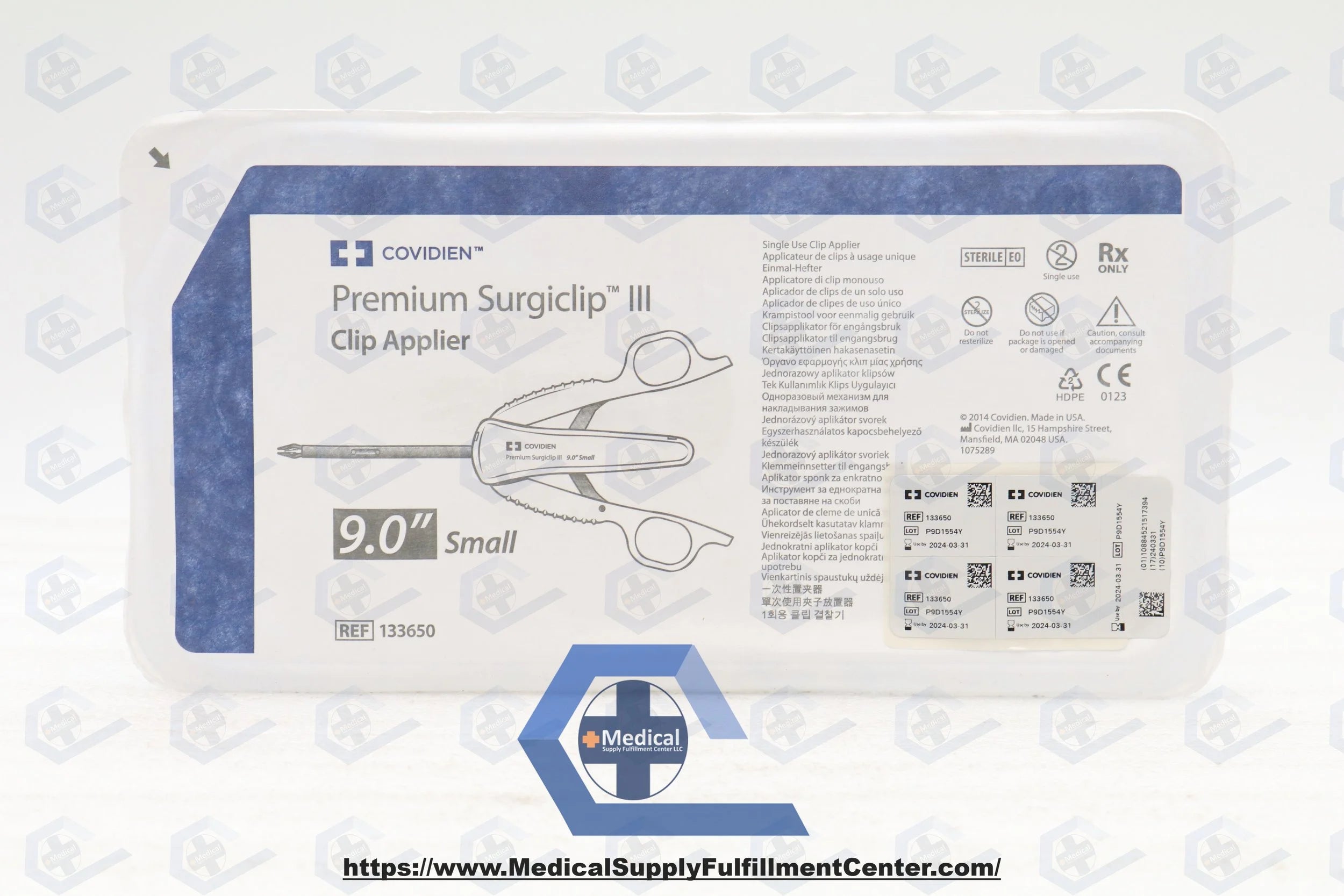 Covidien | 133650 | Premium Surgiclip Iii Clip Applier Small 9.0in