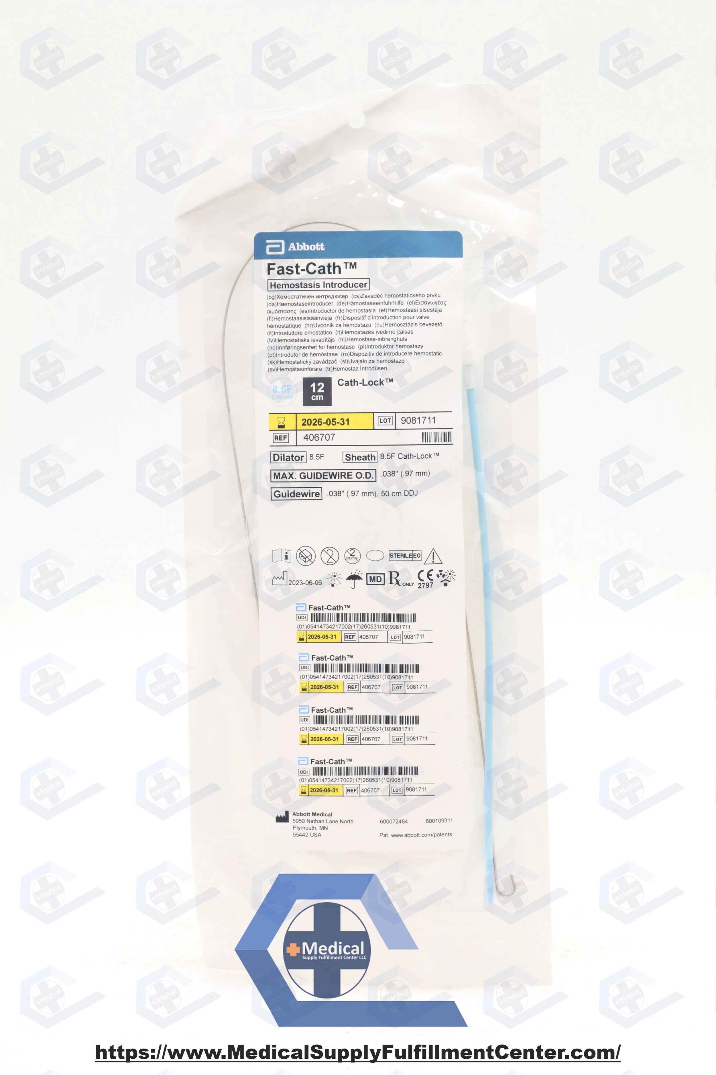 Abbott | 406707 | FastCath Hemostasis Introducers - Fast-Cath Hemostasis Catheter Introducer, Sheath, 8.5 Fr