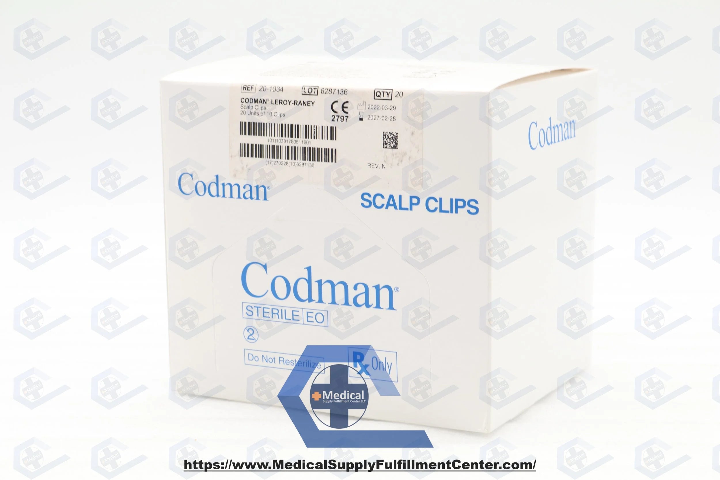 Integra | 20-1034 | CODMAN Leroy-Raney Scalp Clips, Plastic