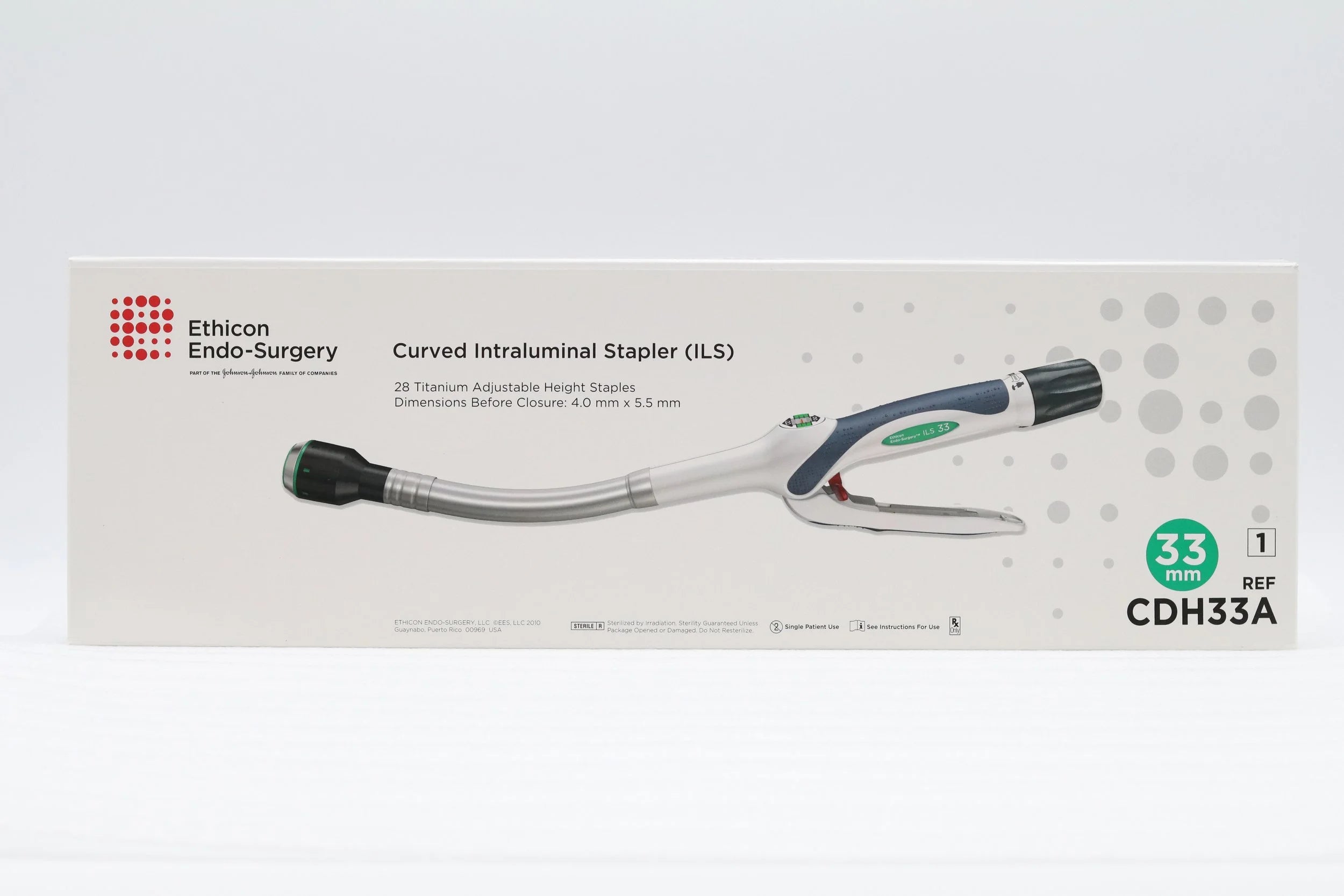 Ethicon | CDH33A | Curved Intraluminal Stapler (ILS) 28 Titanium Adjustable Height Staples