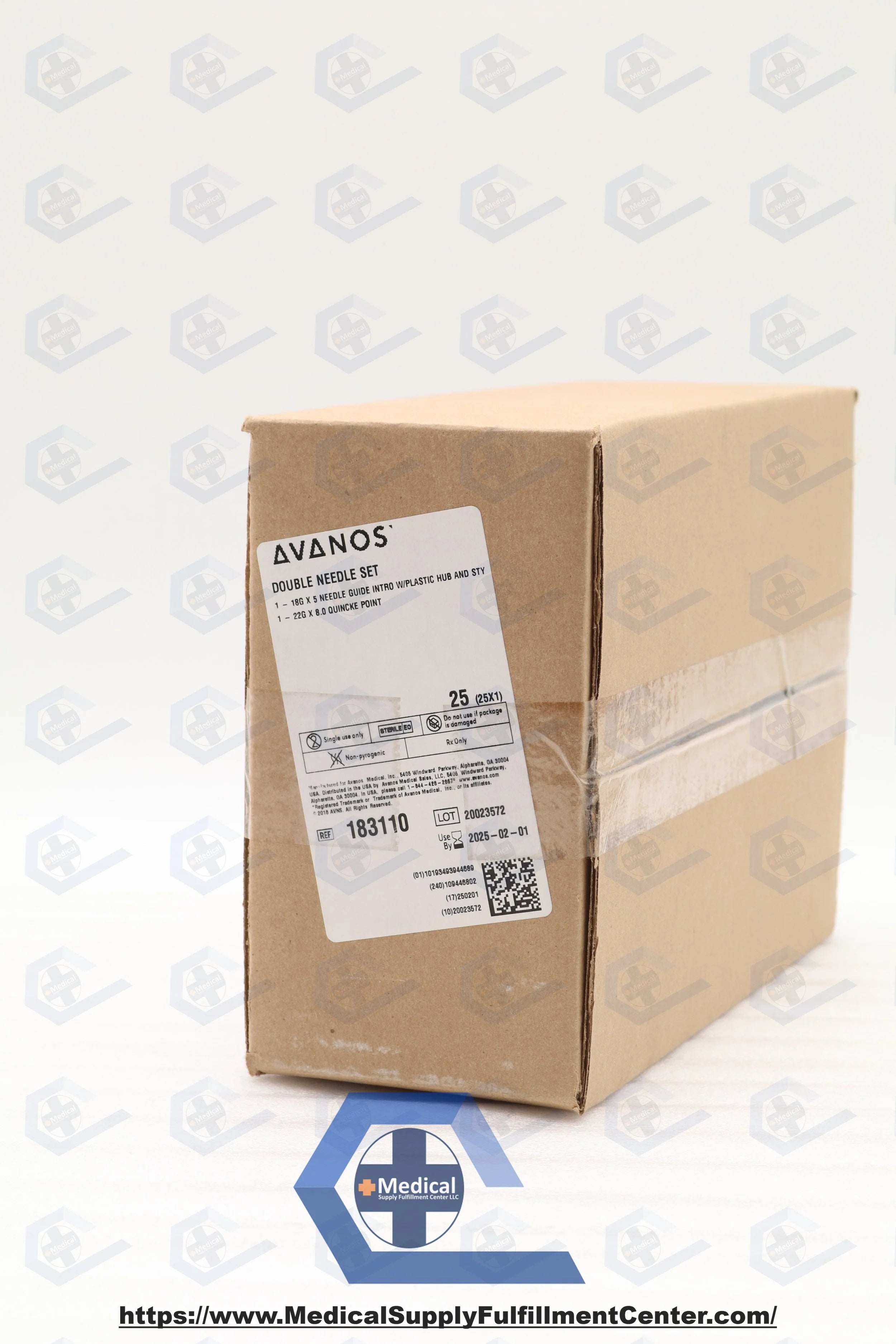 Avanos Medical | 183110 | Double Needle Set Introducer Needle 22G x 8" Quincke & 18G x 5" Needle Guide w/Plastic Hub