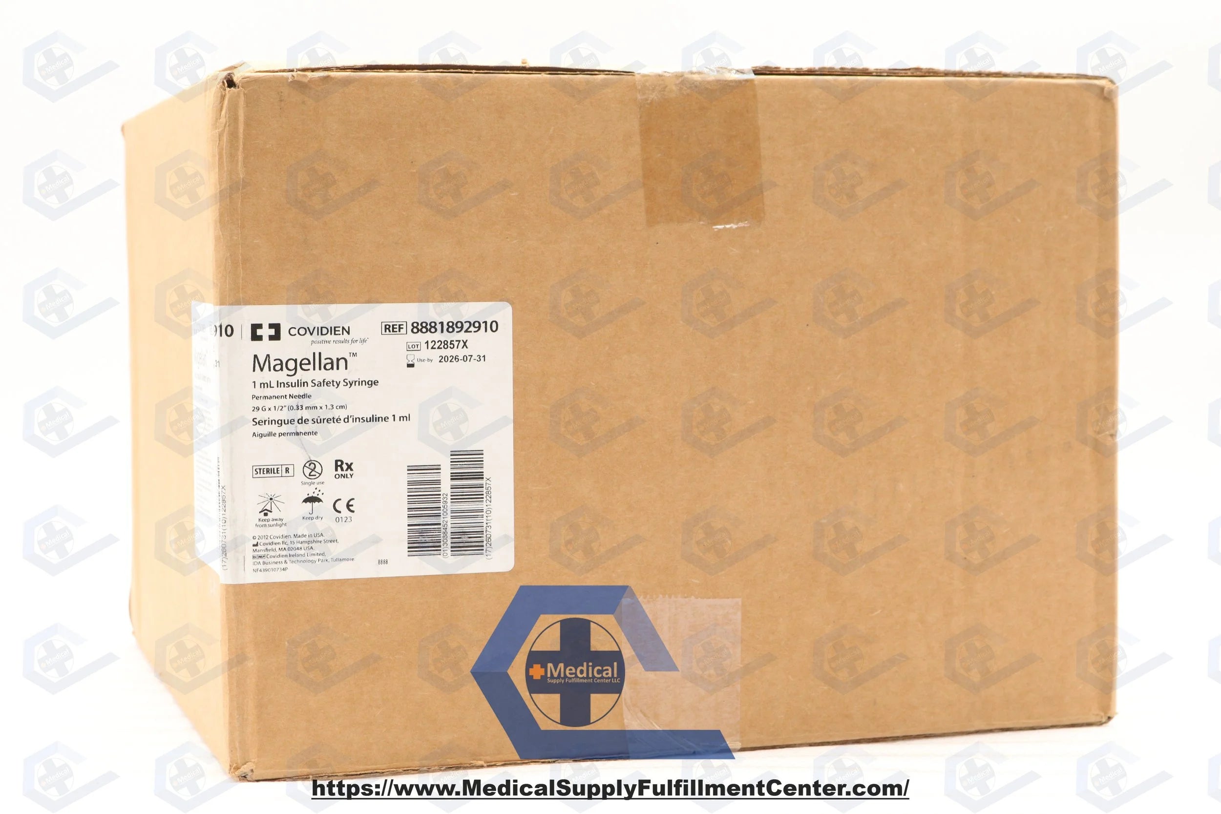 Covidien | 8881892910 | Magellan Insulin Safety Syringe with Needle 1CC 29G .5IN