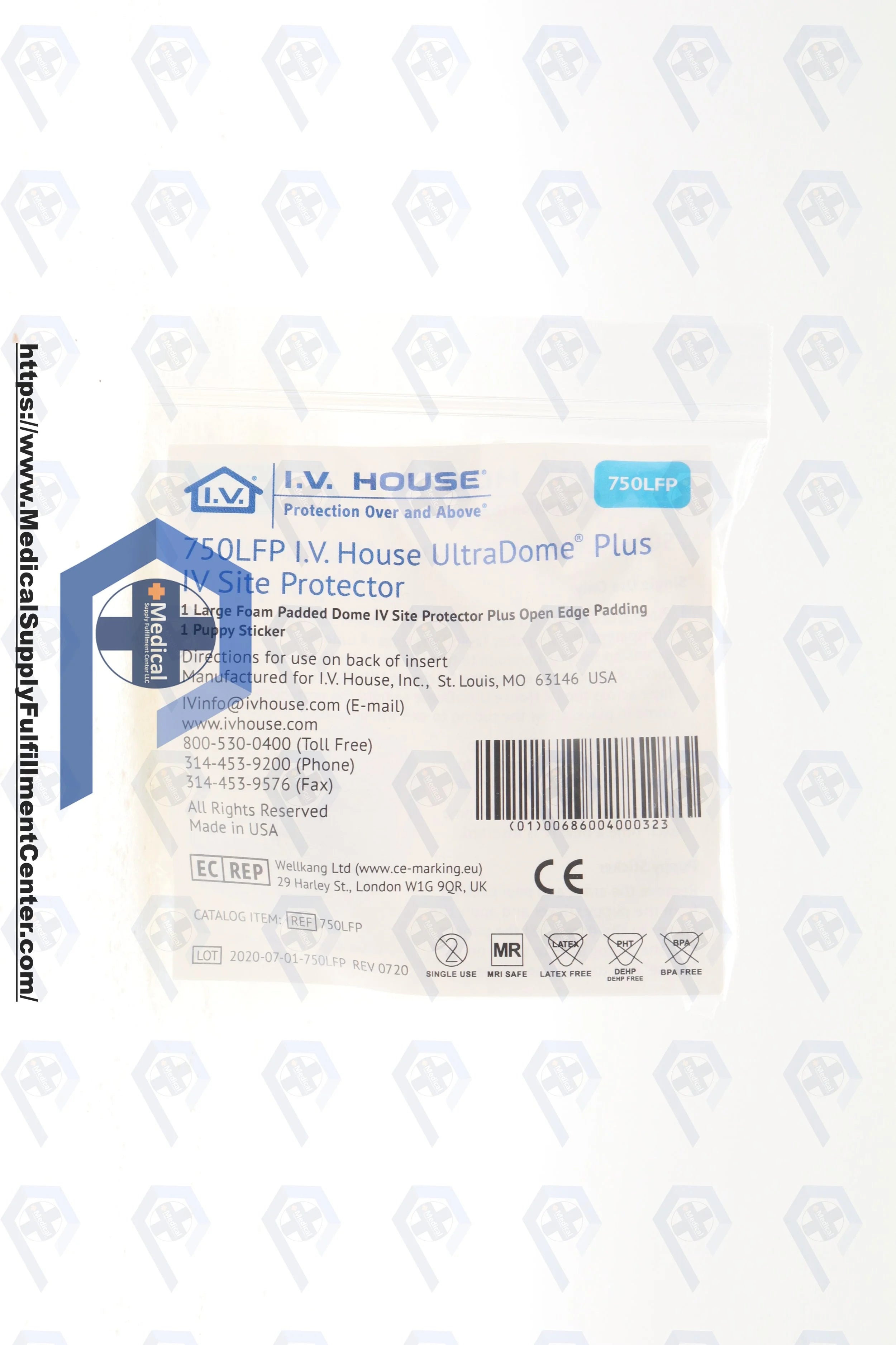 IV House | 750LFP | UltraDome - Small Foam Padded Dome IV Site Protect ...