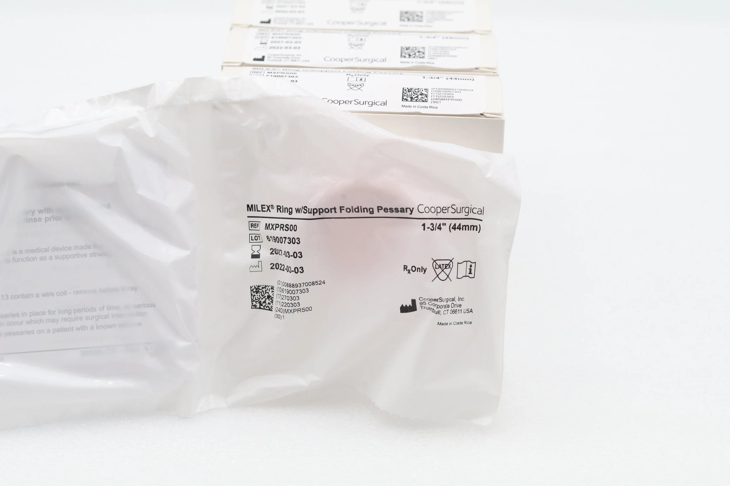 Cooper Surgical | MXPRS00 | Milex RING with Support Folding Pessary 1-3/4" (44mm)