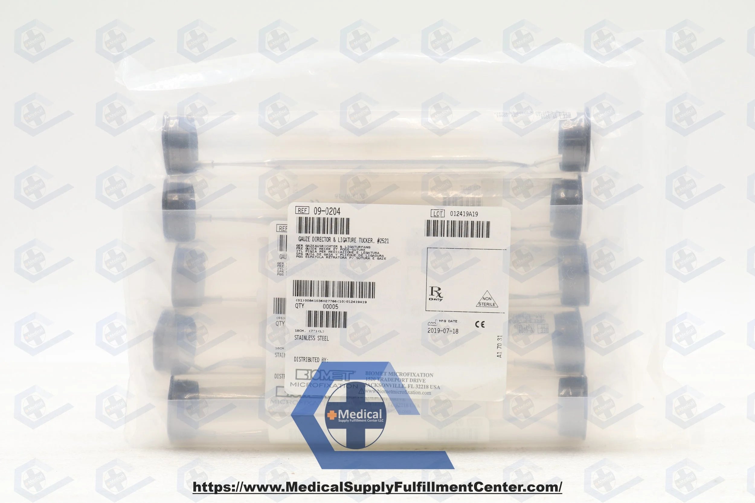 Zimmer Biomet | 09-0204 | BIOMET MICROFIXATION Gauze Director & Ligature Tucker, Sterile, #2521
