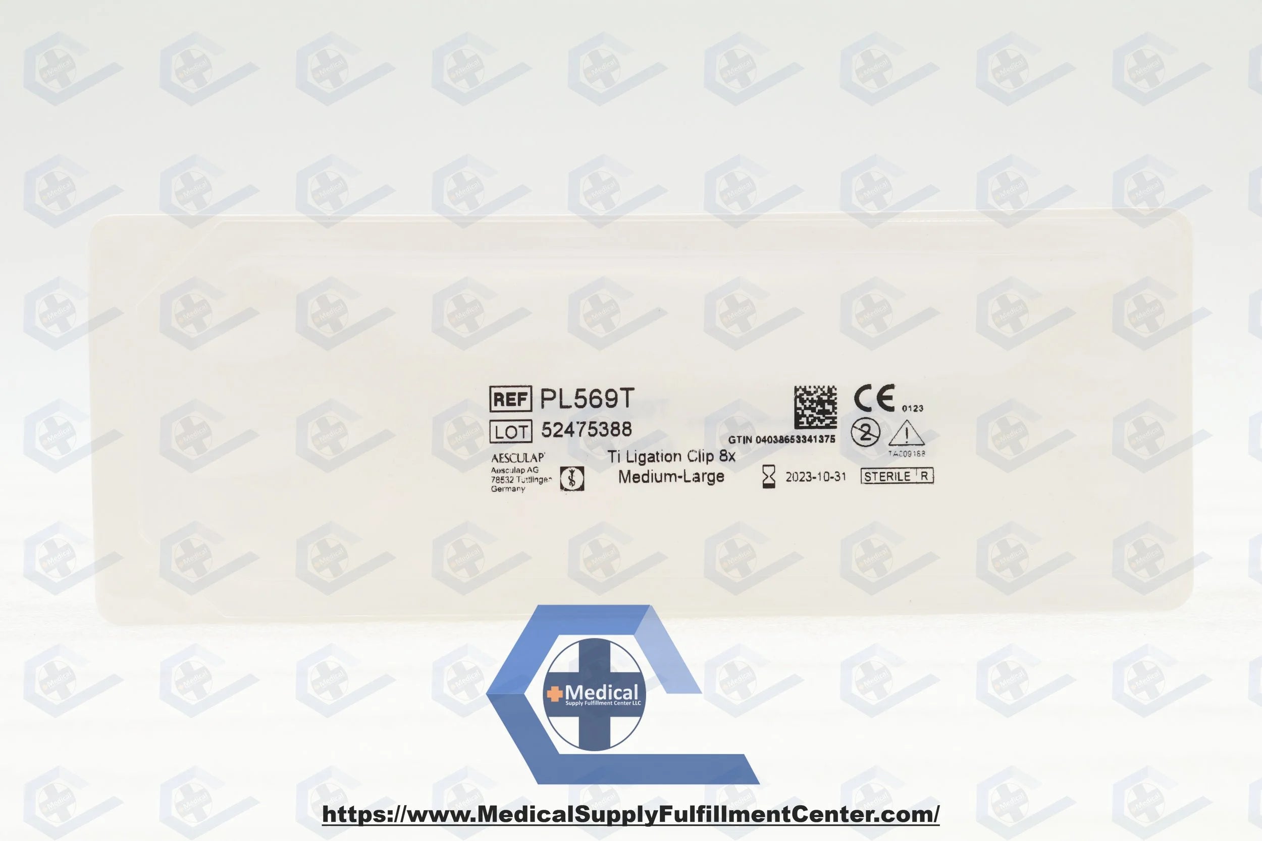 Aesculap | PL569T | Challenger Ti Multifire clips, titanium, medium-large, last clip colour-coded to be used with PL506R PL508R
