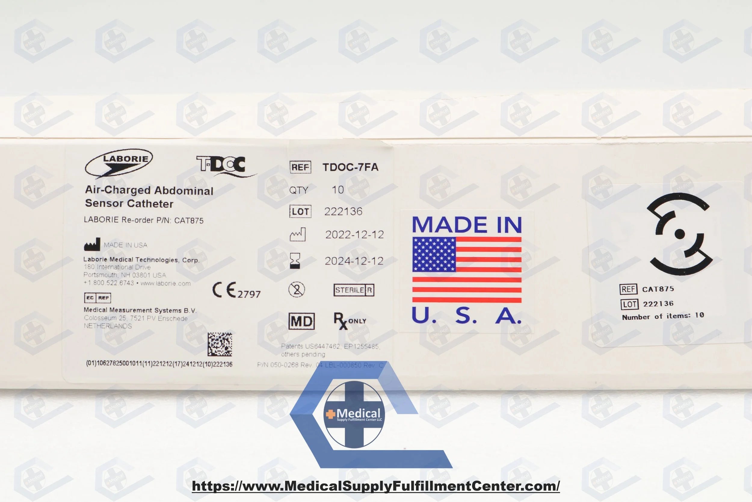 LABORIE MEDICAL | TDOC-7FA | AIR-CHARGED ABDOMINAL SENSOR CATHETER