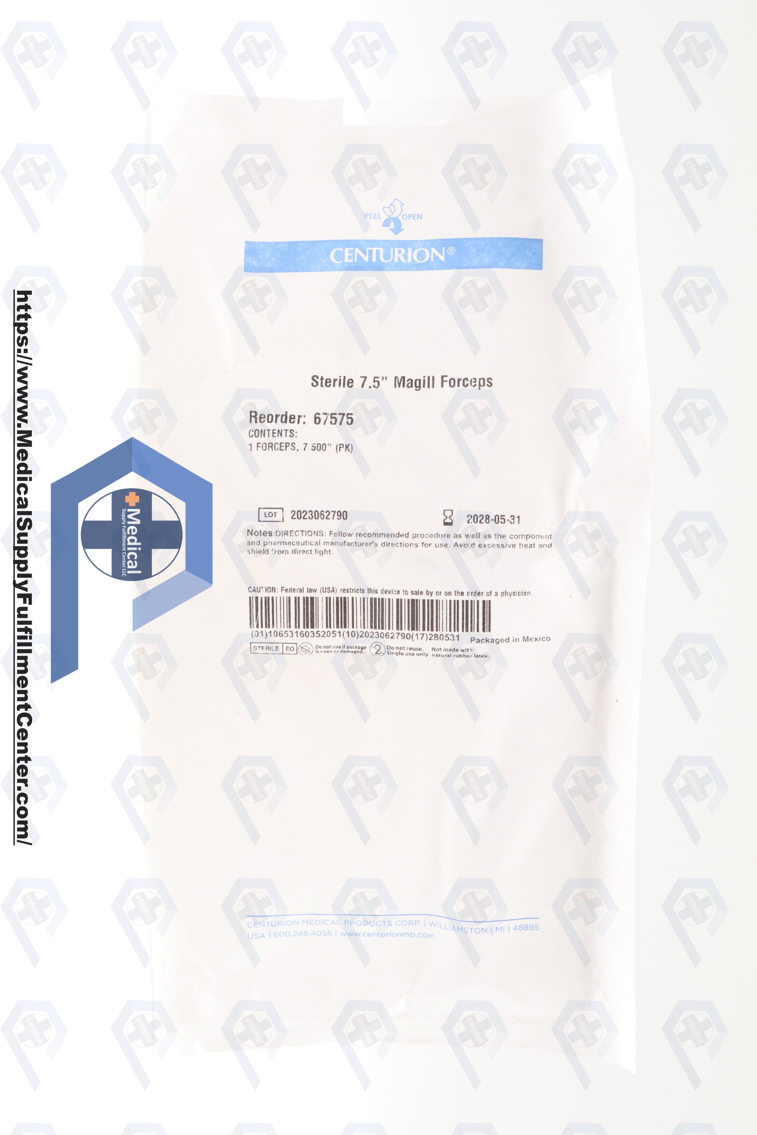 Centurion | 67575 | Sterile Magill Forceps 7.5 inch