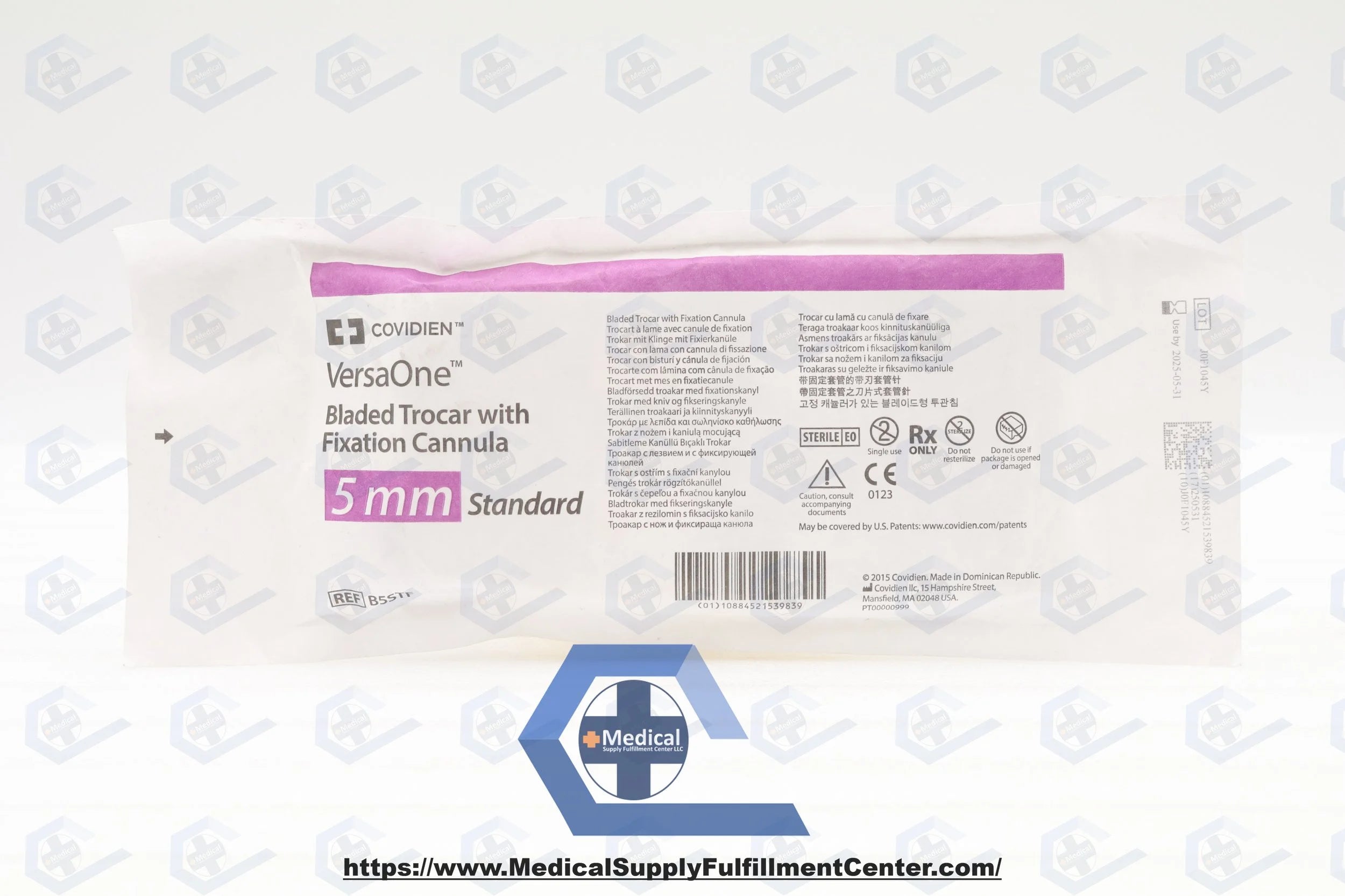 Covidien | B5STF | VersaOne Bladed Trocar with Fixation Cannula 5mm Standard
