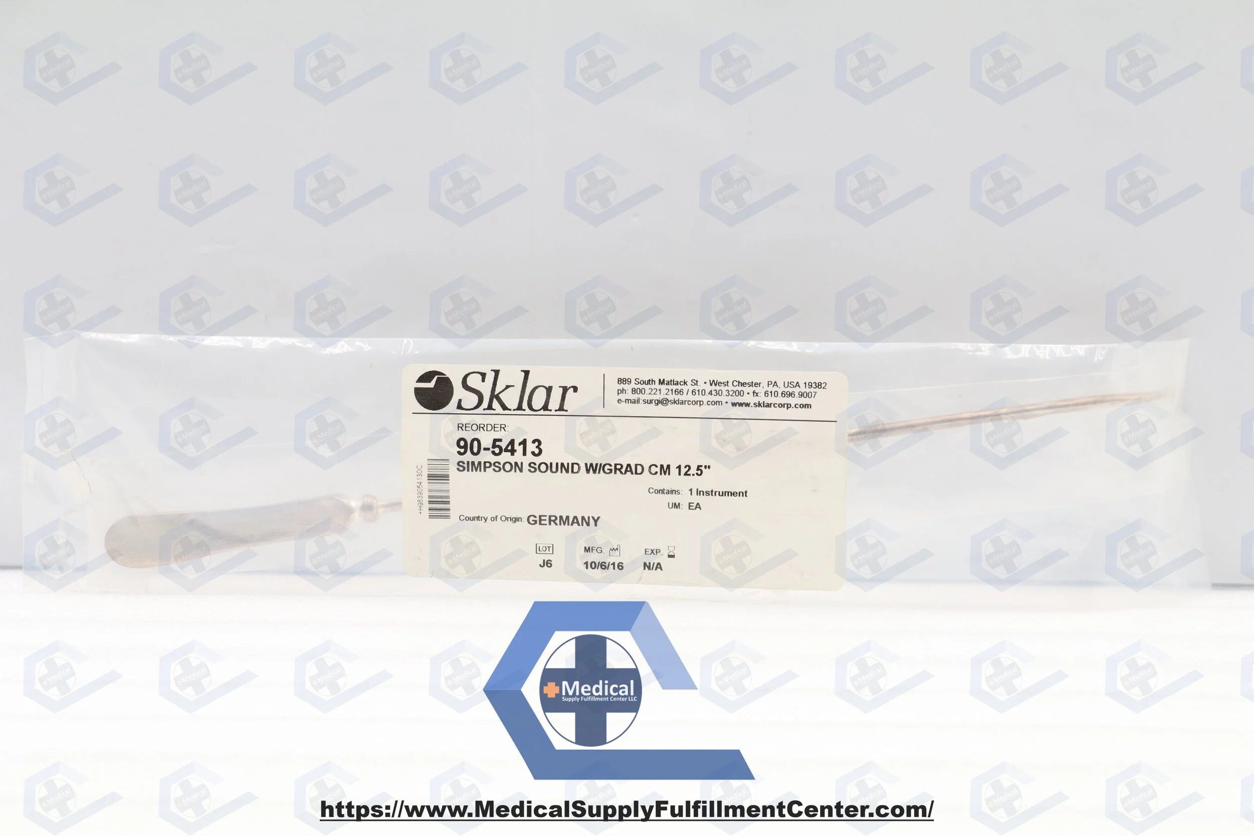 Sklar | 90-5413 | Simpson Uterine Sound - INSTRUMENT, SIMPSON UTERINE SOUND 12.5"