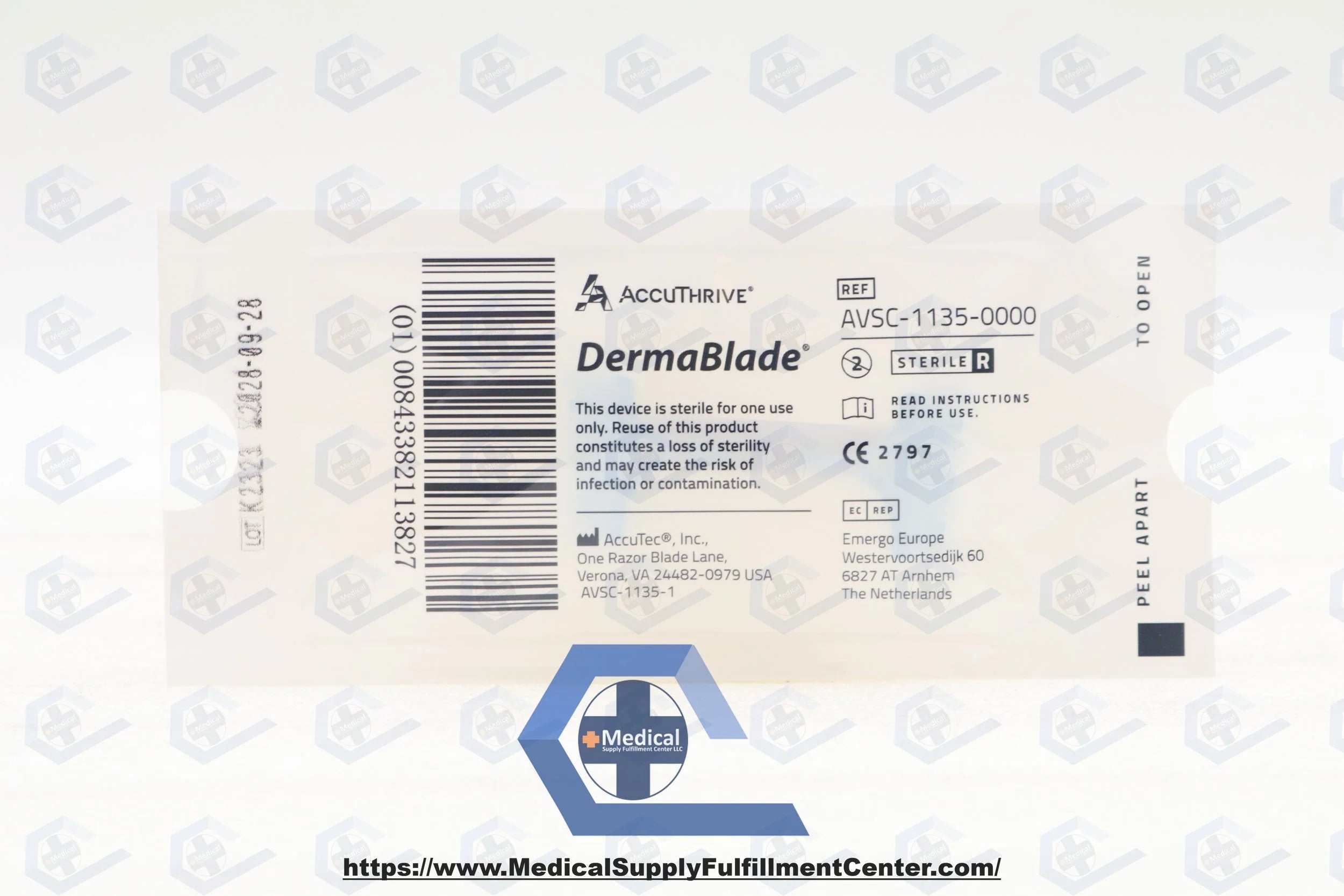 Accutec | AVSC-1135-0000 | AccuThrive Dermablade Biopsy Blade SS Sterile