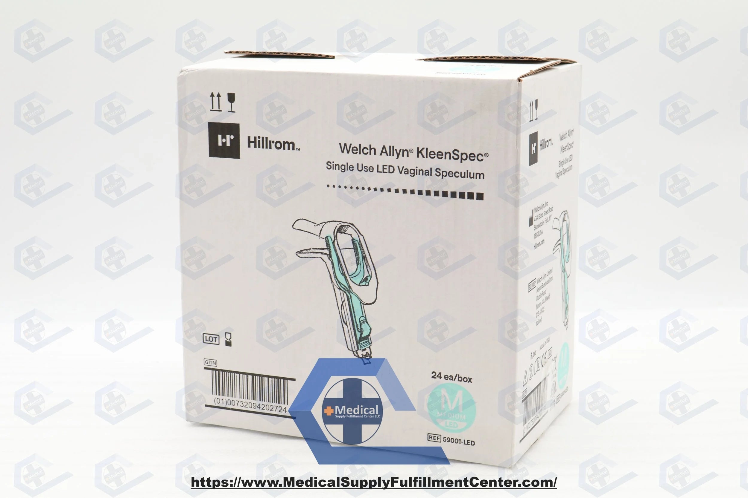 Welch Allyn | 59001-LED | Speculum, Vaginal: KleenSpec 590 Series Disposable LED Vaginal Specula, Medium