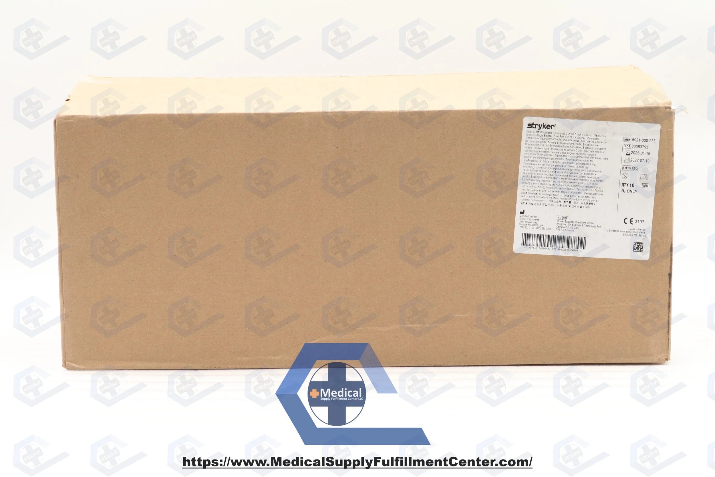 Stryker | 5921-030-235 | Color Cuff Tourniquet Single Bladder, Dual Port, Quick 30" x 4"