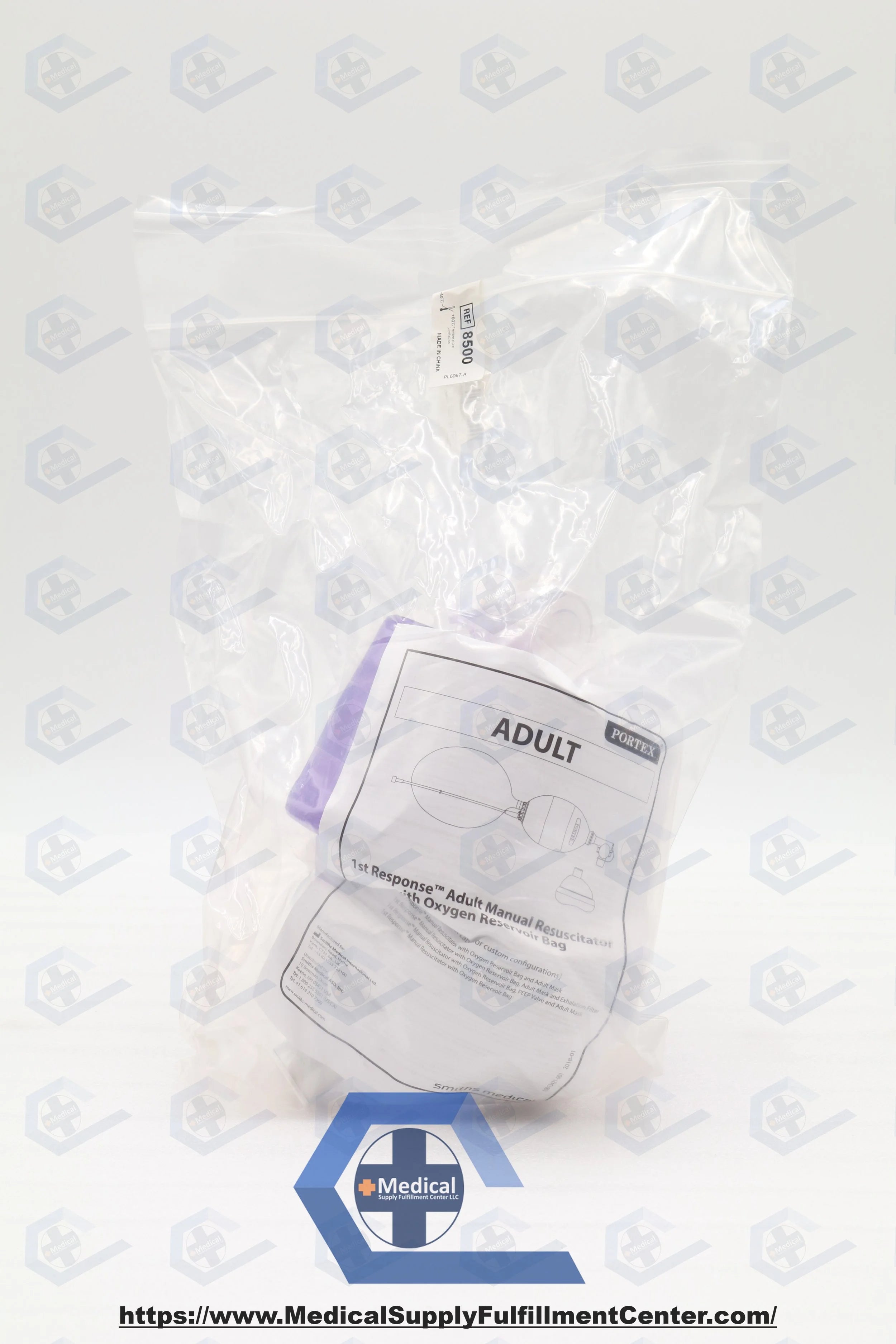Smiths Medical | 8500 | ADULT RESUSITATOR, ADULT MASK, BAG, OXY. RESERVOIR, FLOW DIVERTER