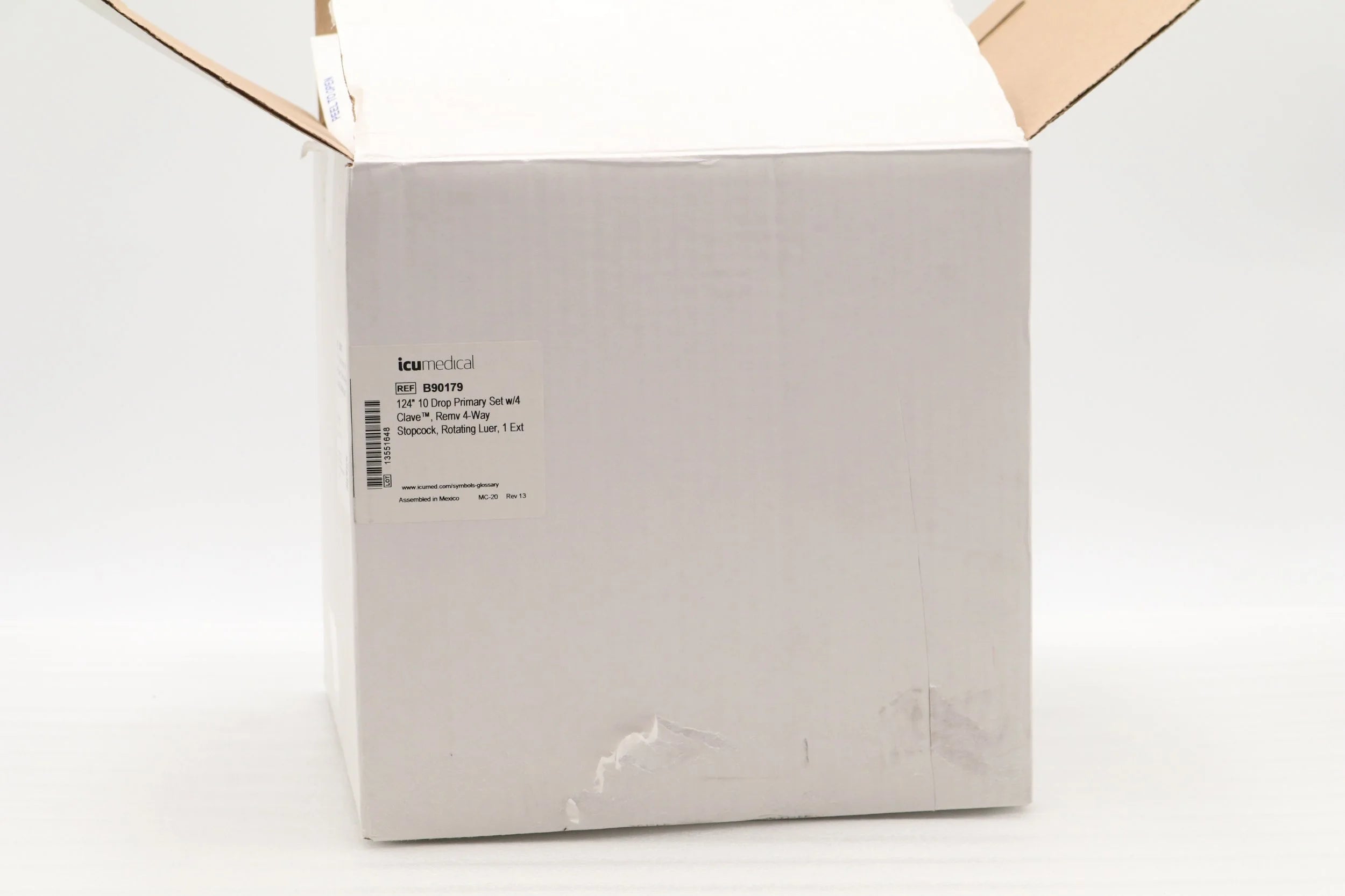 ICU Medical | B90179 | 124 IN (APPROX) 16.2 ML, 10 DROP SET, 4 CLAVE , REMN 4-WAY STOPCOCK, ROTATING LUER