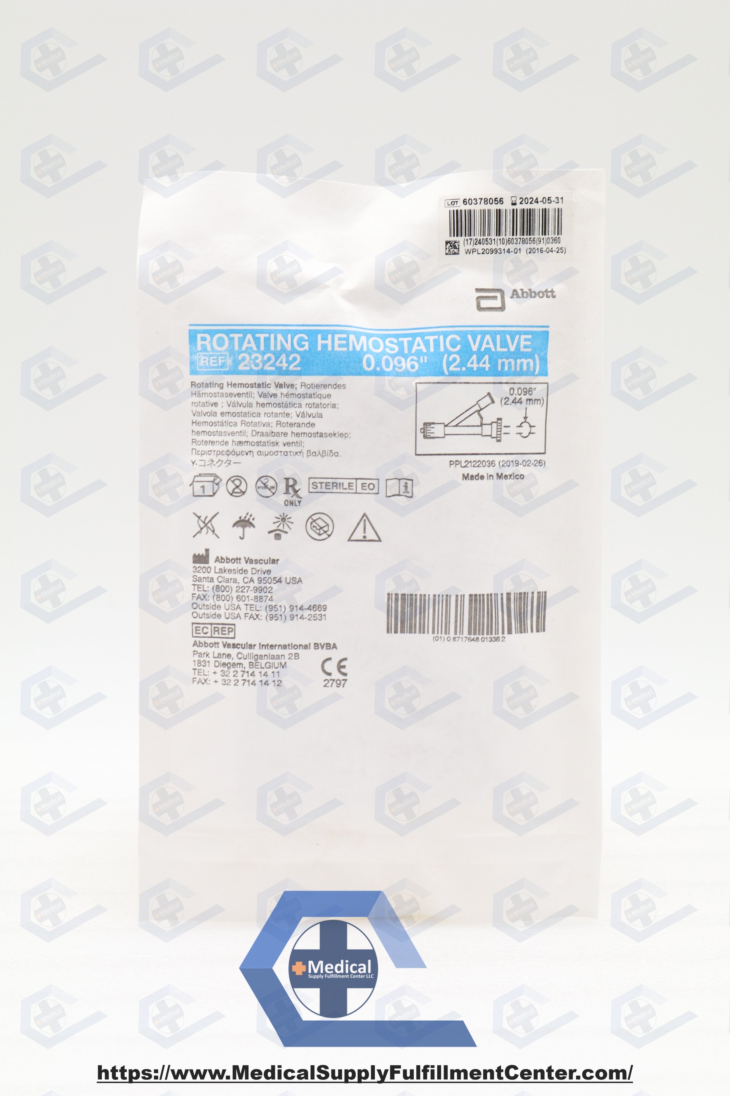 Abbott | 23242 | Rotating Hemostatic Valve 0.096" (2.44mm)
