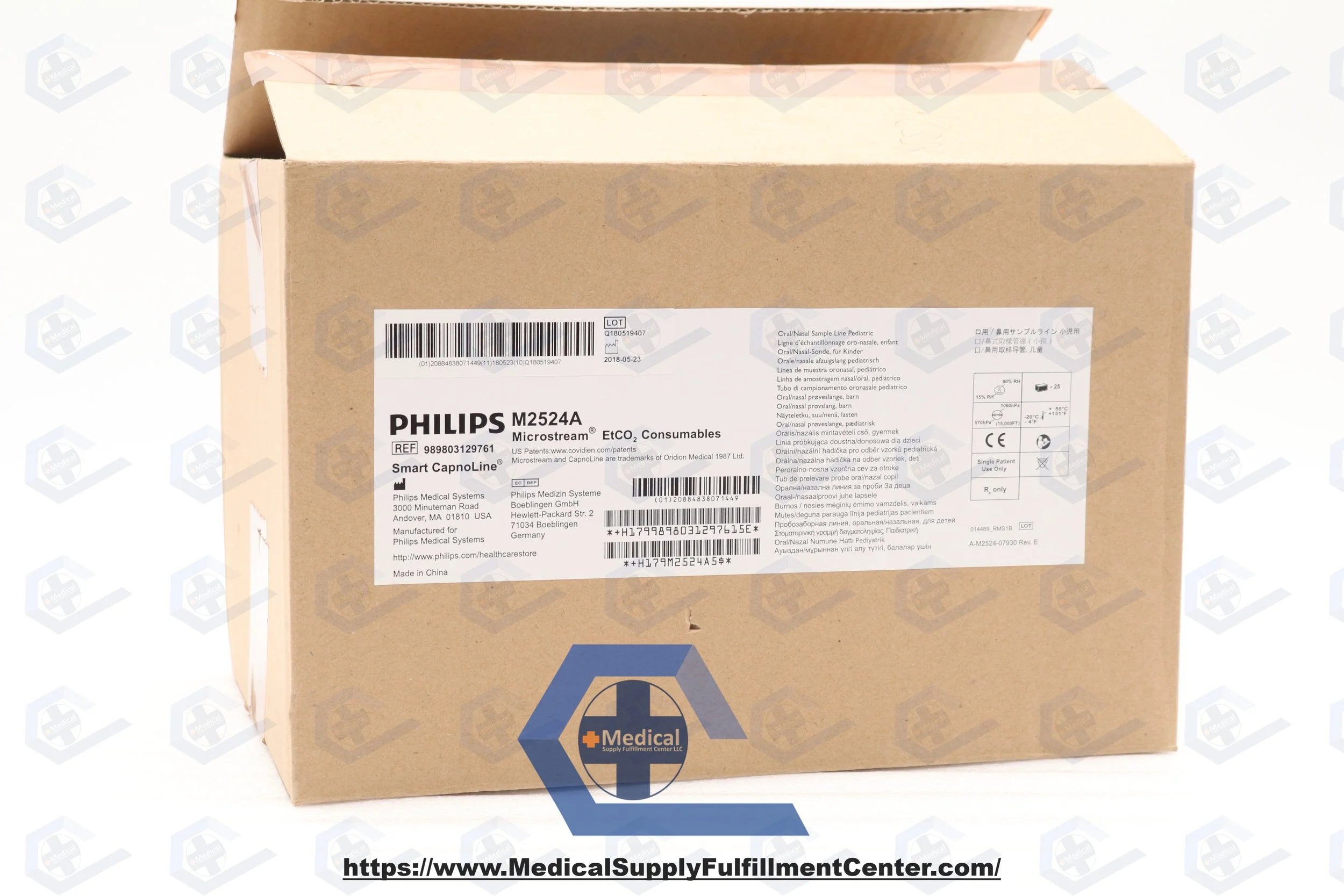 Philips | 989803129761 | Microstream etCO2 Filterline, Smart CapnoLine, Oral-Nasal, Pediatric (M2524A )