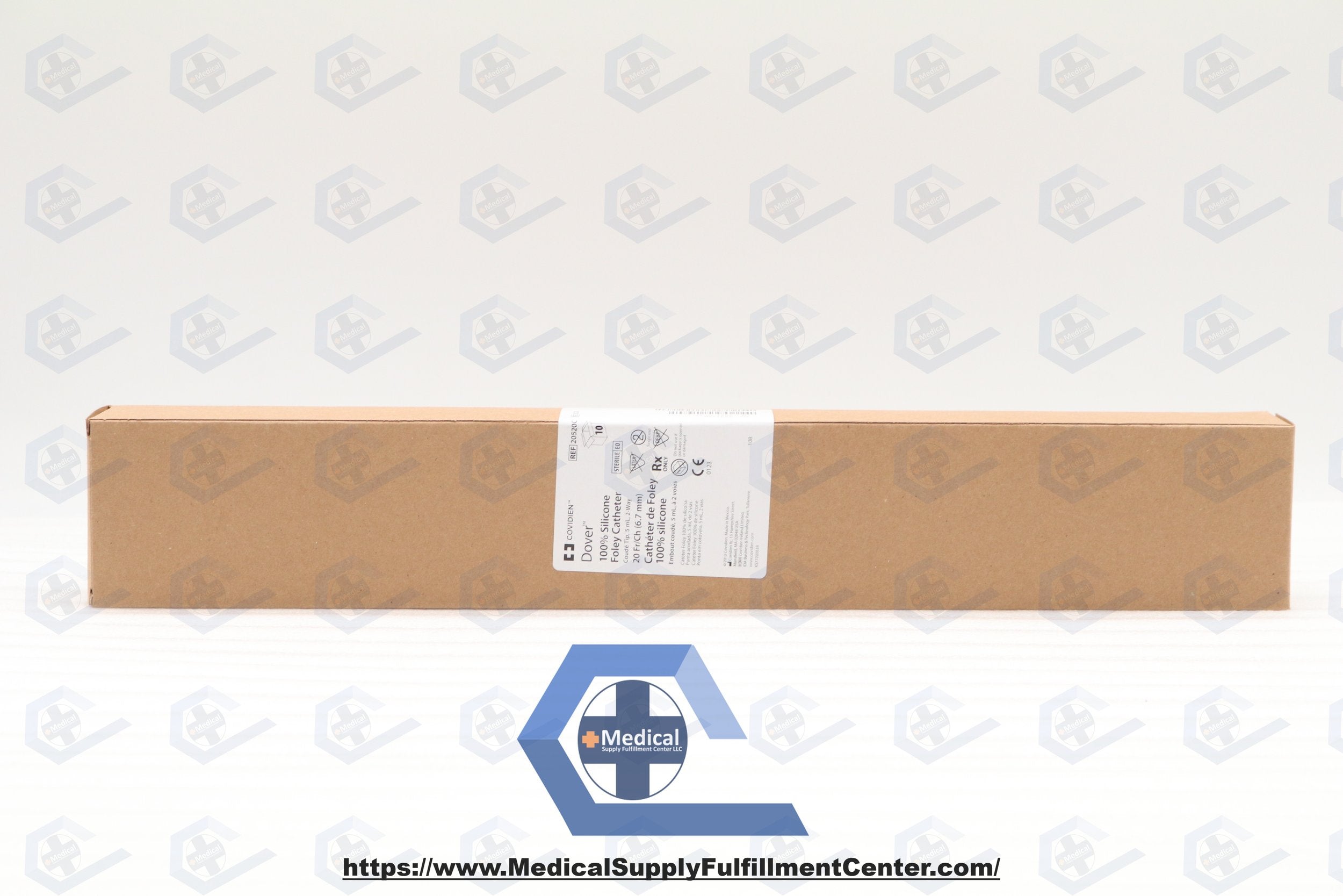 Covidien | 20520C | Dover Silicone Foley Cath. 2-Way, Coude Tip, 5mL, 20Fr