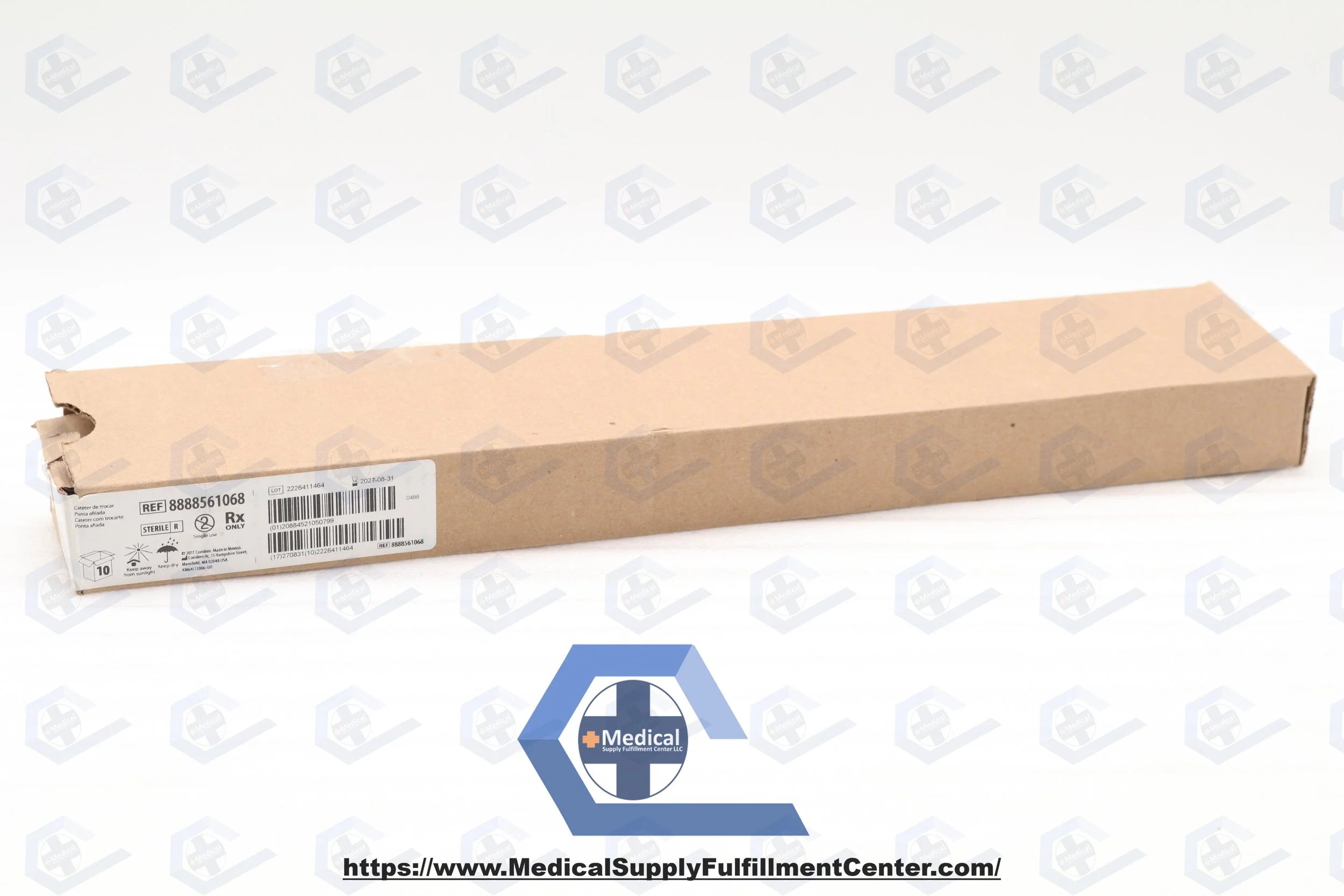Covidien | 8888561068 | ARGYLE TROCAR CATHETER, SHARP TIP, 28FR/CH (9.3MM) X 15-3/4" (40CM)