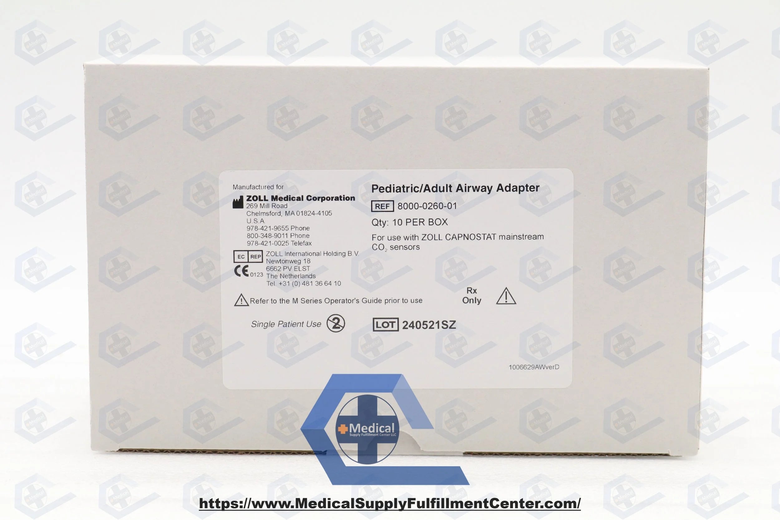 Zoll Medical | 8000-0260-01 | Mainstream - Single Patient Use Pediatric/Adult Airway Adapter