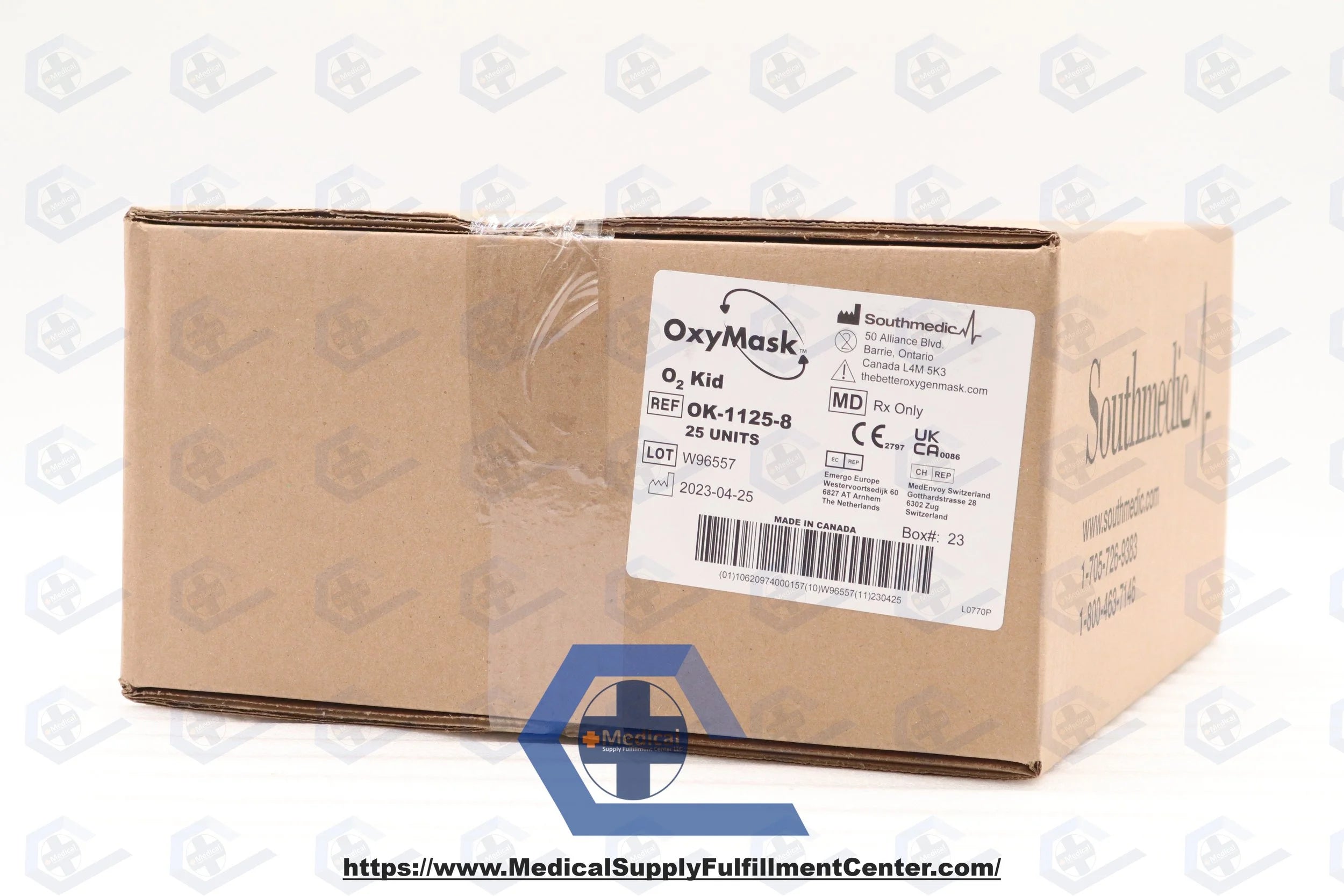 Southmedic | OK-1125-8 | OXYGEN MASKS OxyKid Pediatric Mask, 7 ft Tubing
