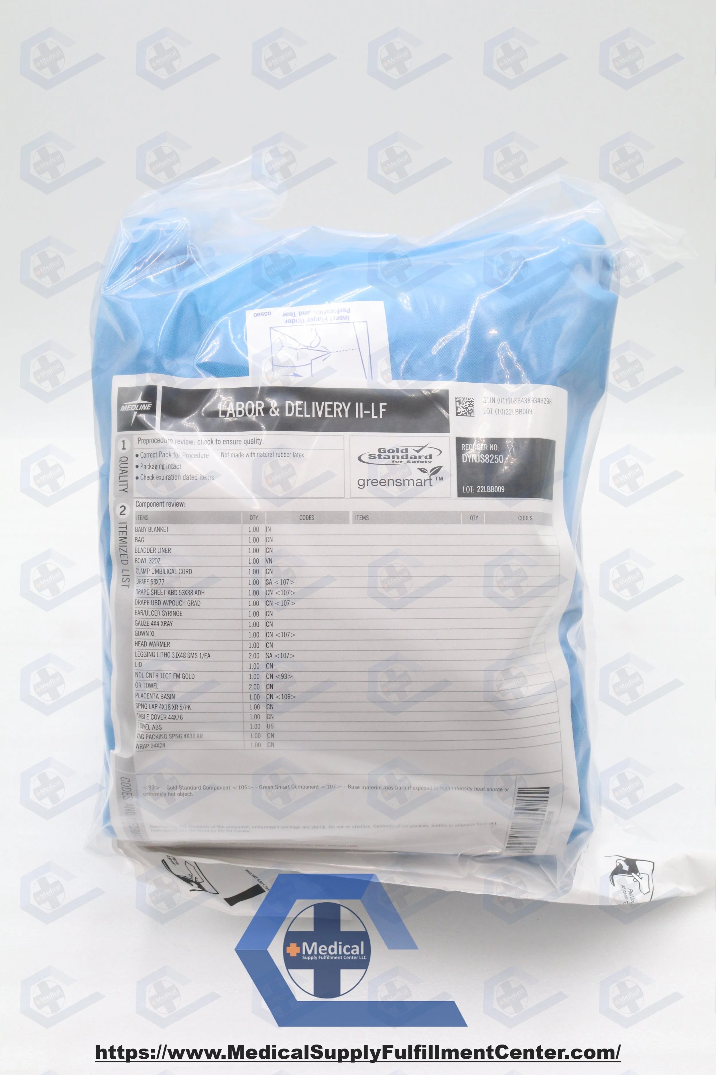 Medline | DYNJS8250 | Sterile Labor & Delivery Surgical Tray II