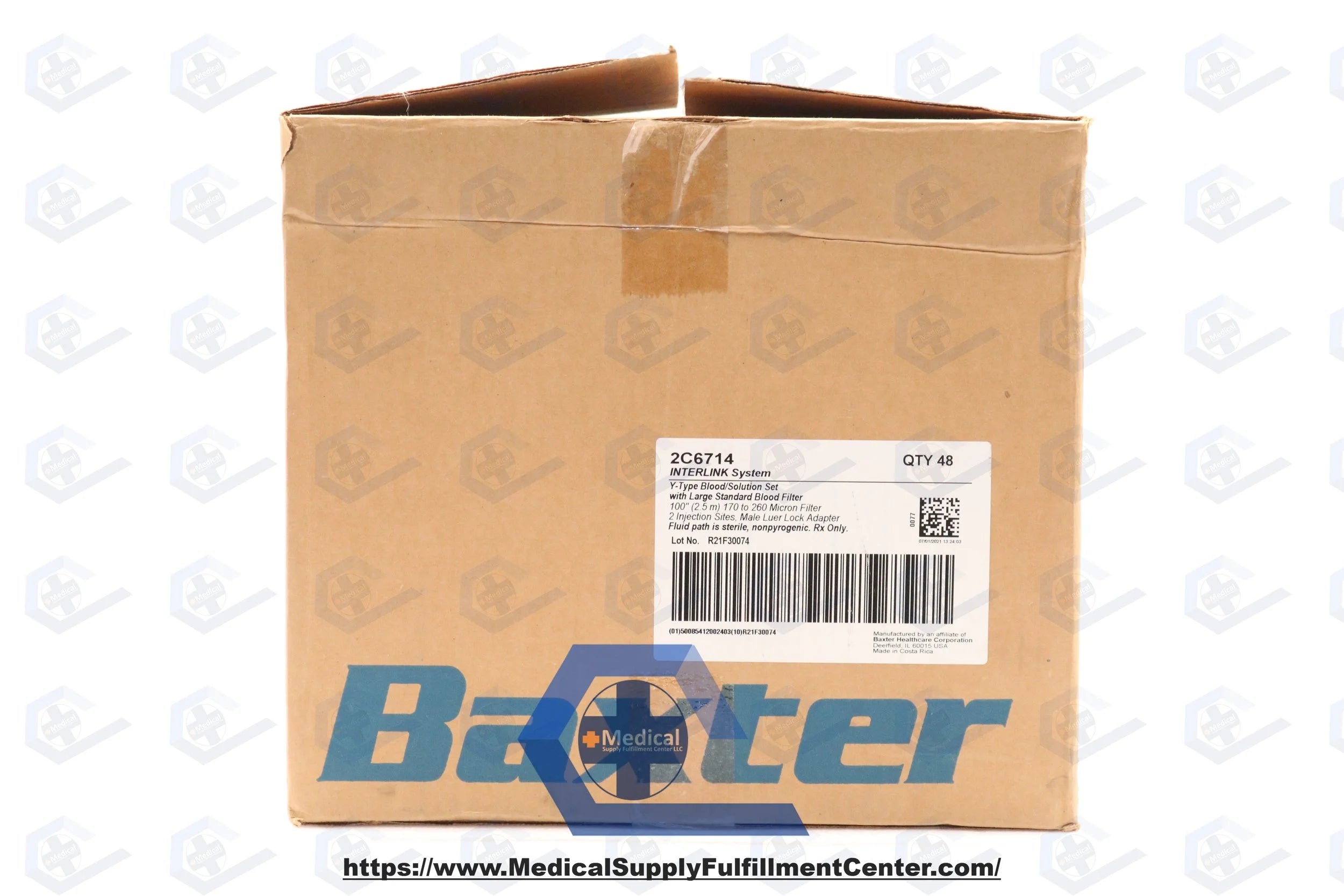 Baxter | 2C6714 | Interlink System Y-Type Blood/Solutioon Set W/Large Filter