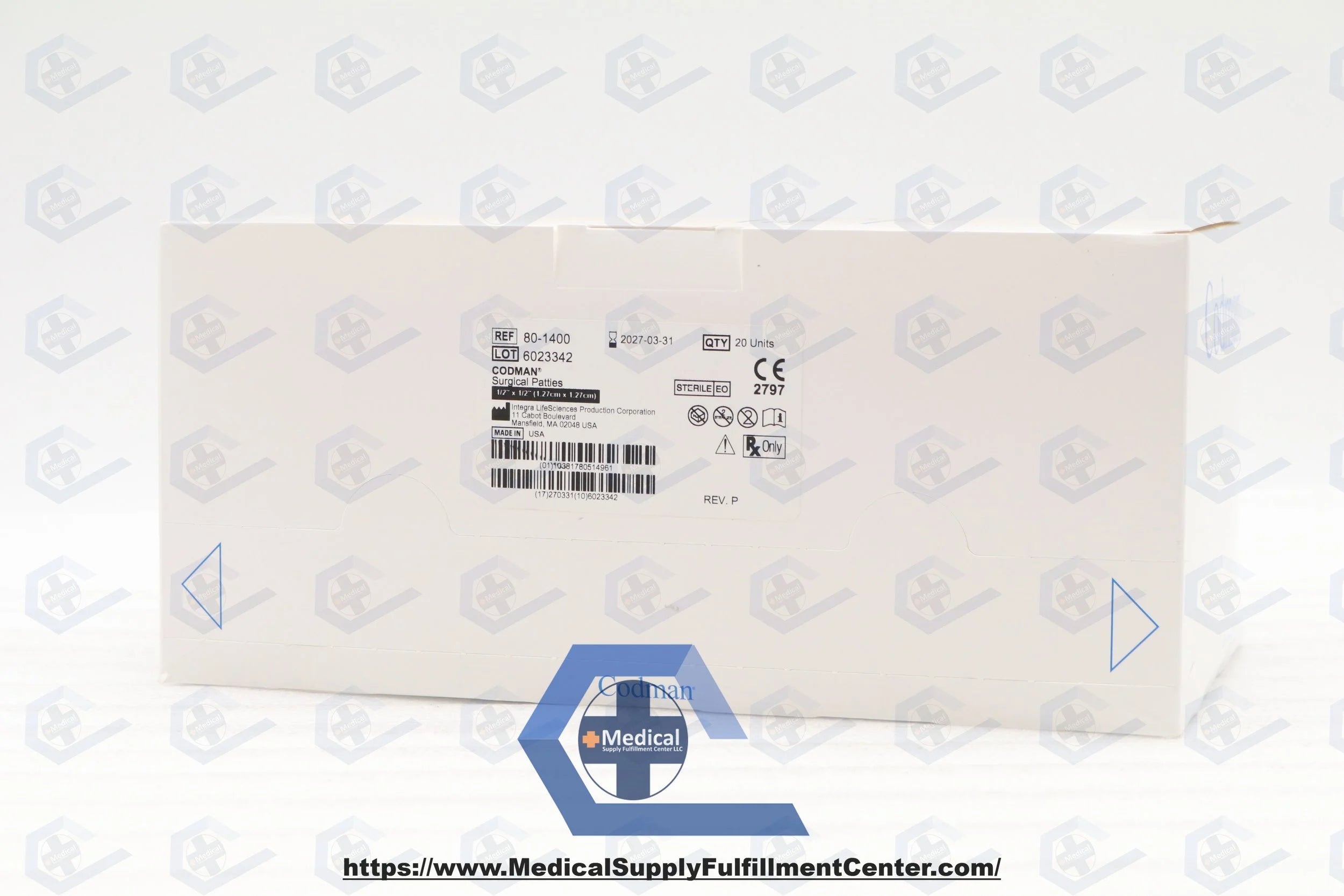 Codman | 80-1400 | Surgical Patties 0.5in x 0.5in