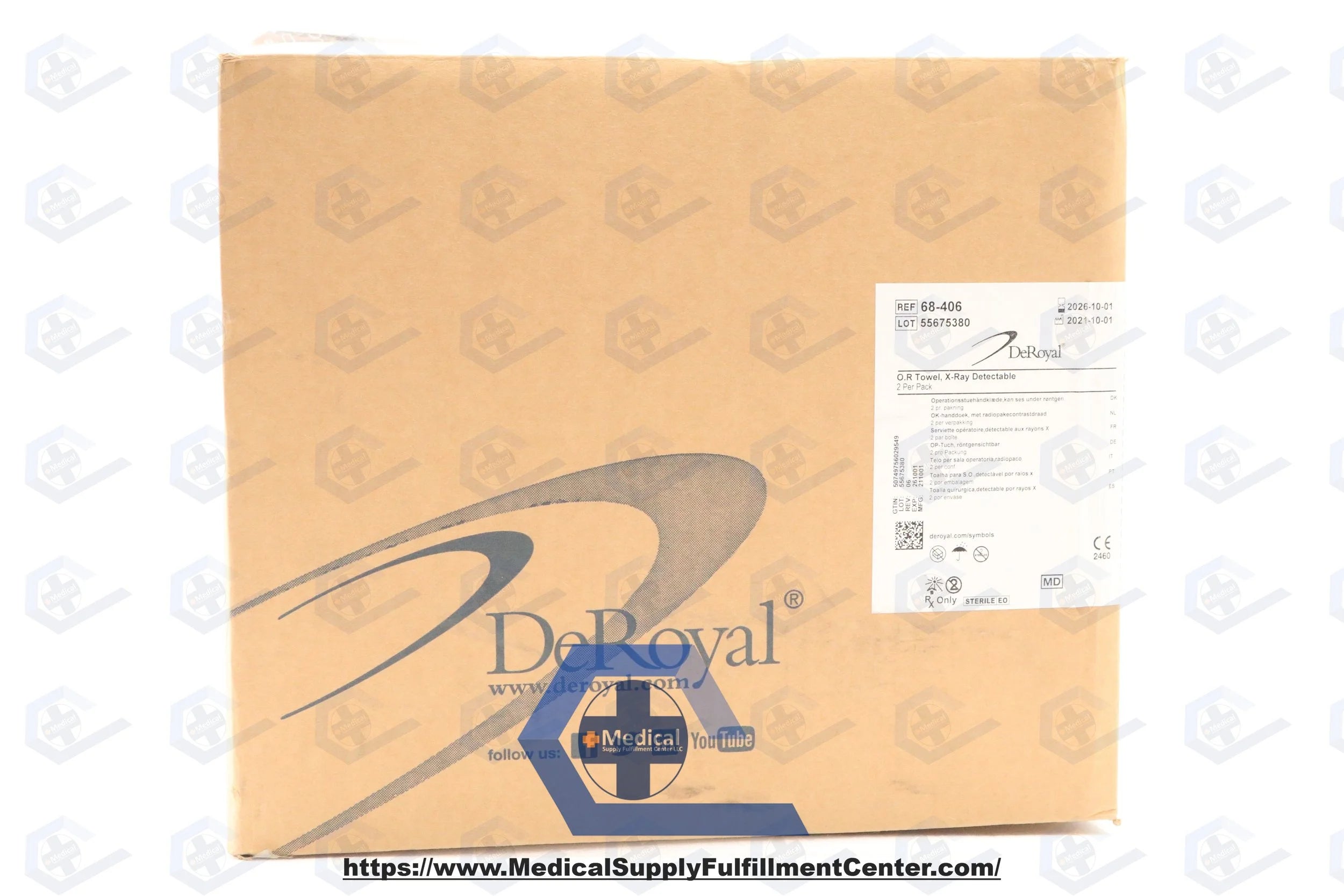 Deroyal | 68-406 | O. R. Safety Towel, Radiopaque, Sterile, Blue