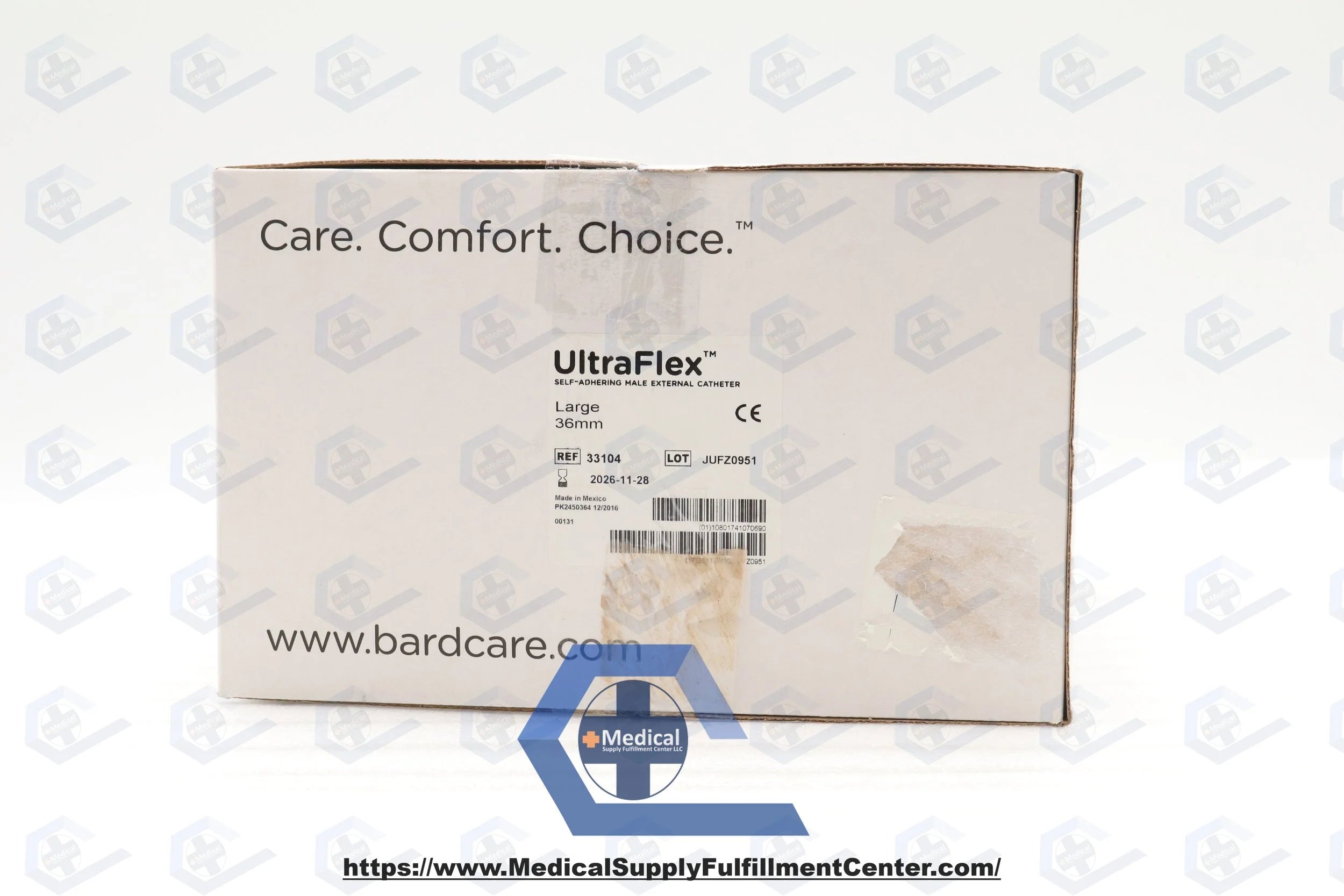Bard | 33104 | UltraFlex Male External Catheter - UltraFlex Male External Catheter, Size L, 36 mm