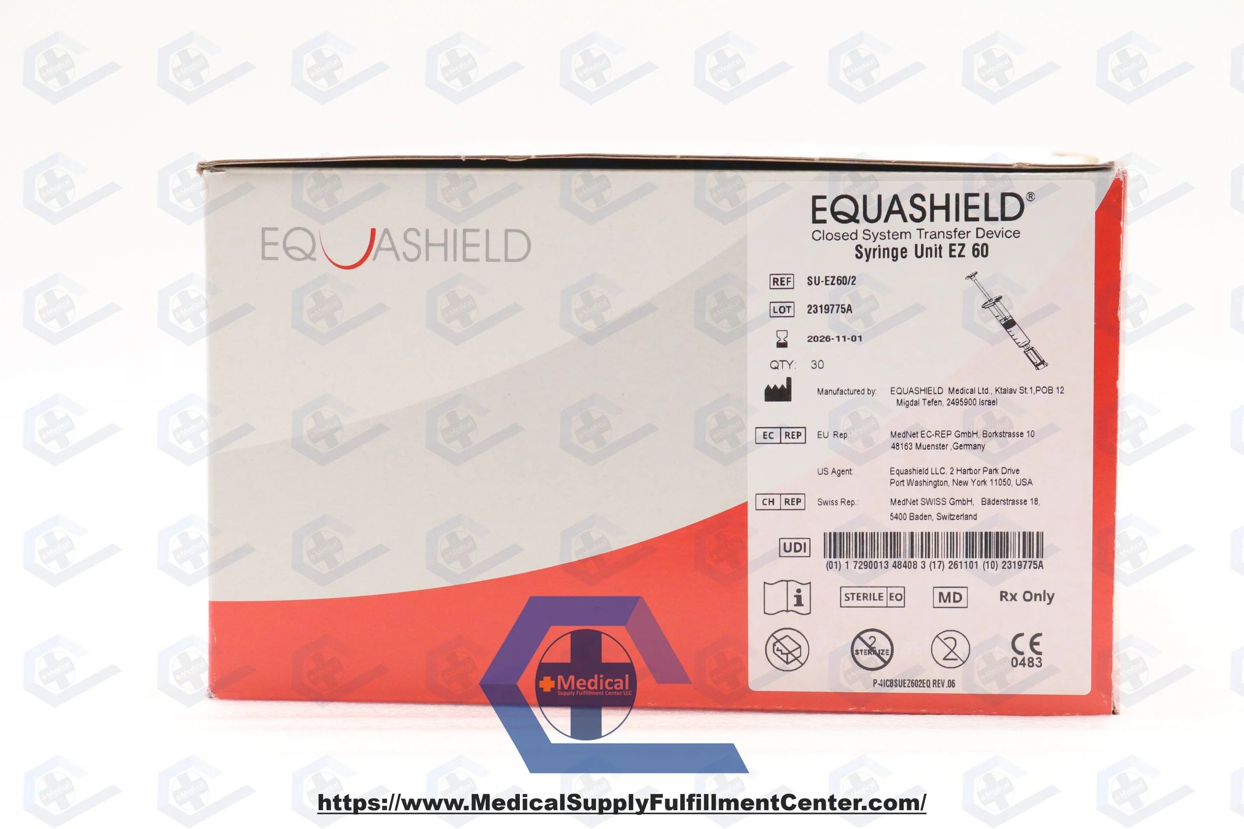 Equashield | SU-EZ60/2 | LLC Spyringes - 60 mL Unit Syringe, EQ EZ