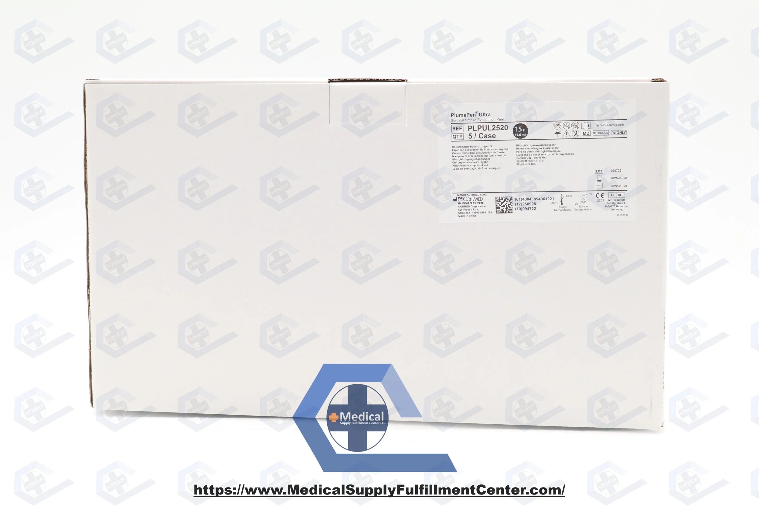 Conmed | PLPUL2520 | Buffalo Filter PlumePen Ultra Surgical Smoke Evacuation Pencil 15'