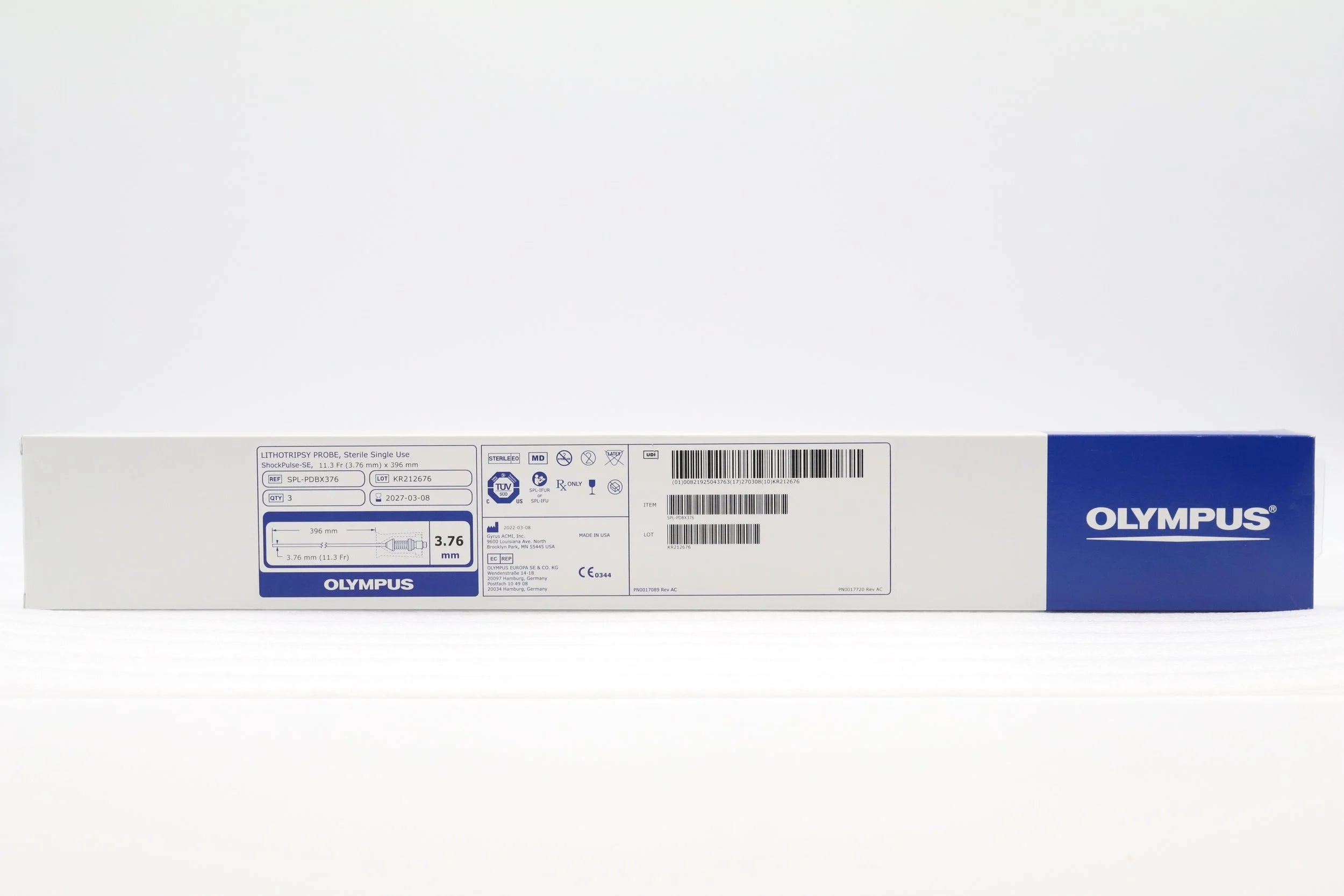 Olympus | SPL-PDBX376 | SPL-PD376 Lithotripsy Probe Sterile Single Use