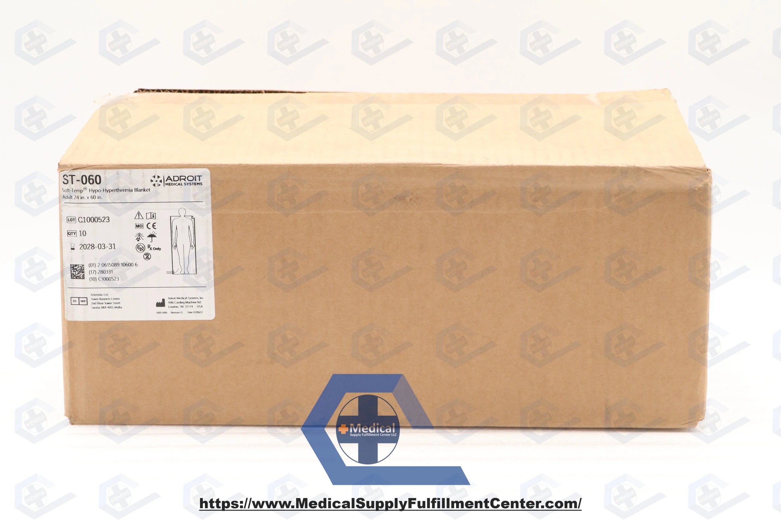 Adroit Medical | ST-060 | Soft-Temp Hypo Hyperthermia Blanket, Adult, 24" x 60"