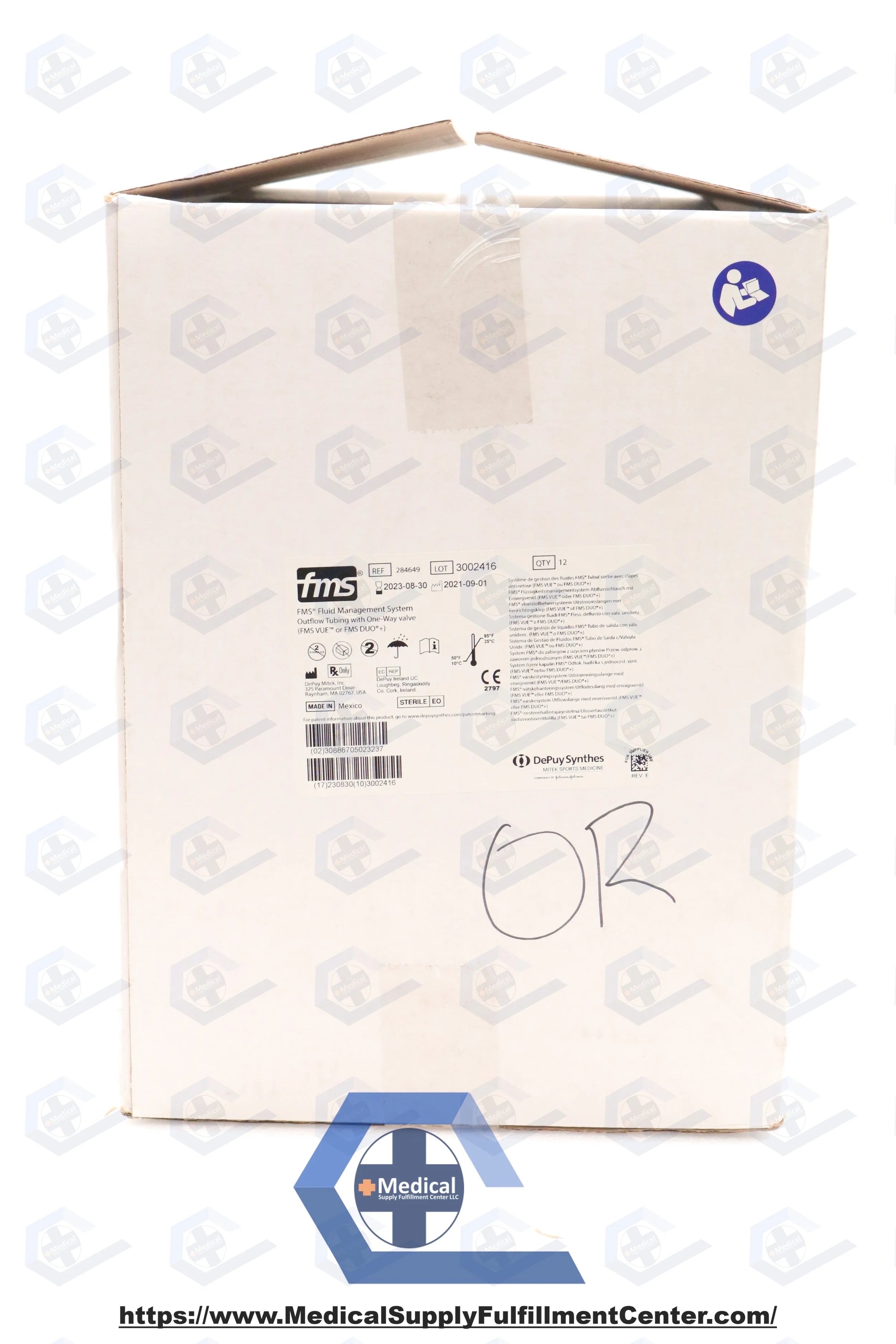 Depuy Synthes | 284649 | FMS Fluid Management System Outflow Tubing With One-Way Valve