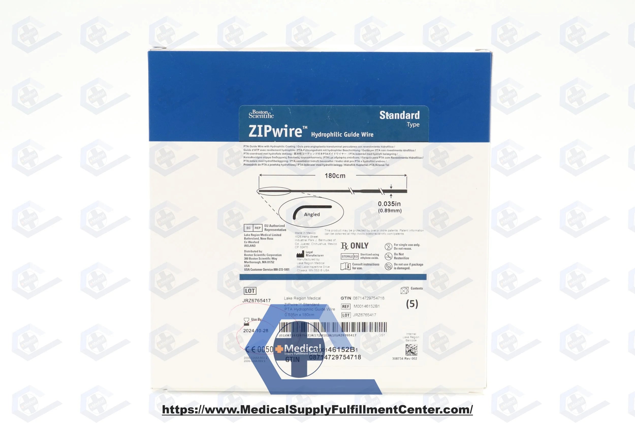Boston Scientific | 46152B | M00146152B1 ZIPwire Hydrophilic Guide Wire 0.035in