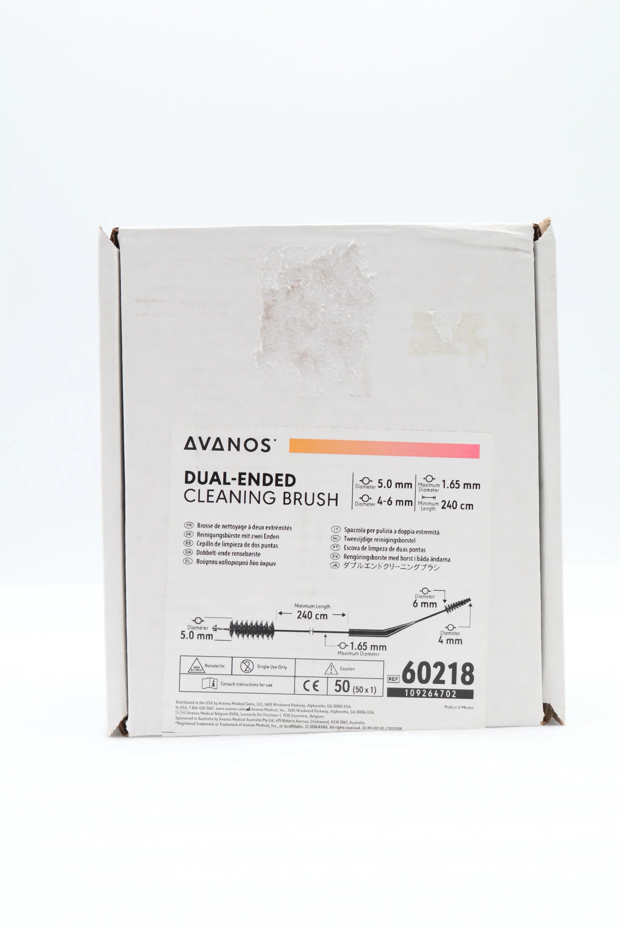 Avanos Medical | 60218 | Dual-Ended Cleaning Brush 5mm/4-6mm x 240cm