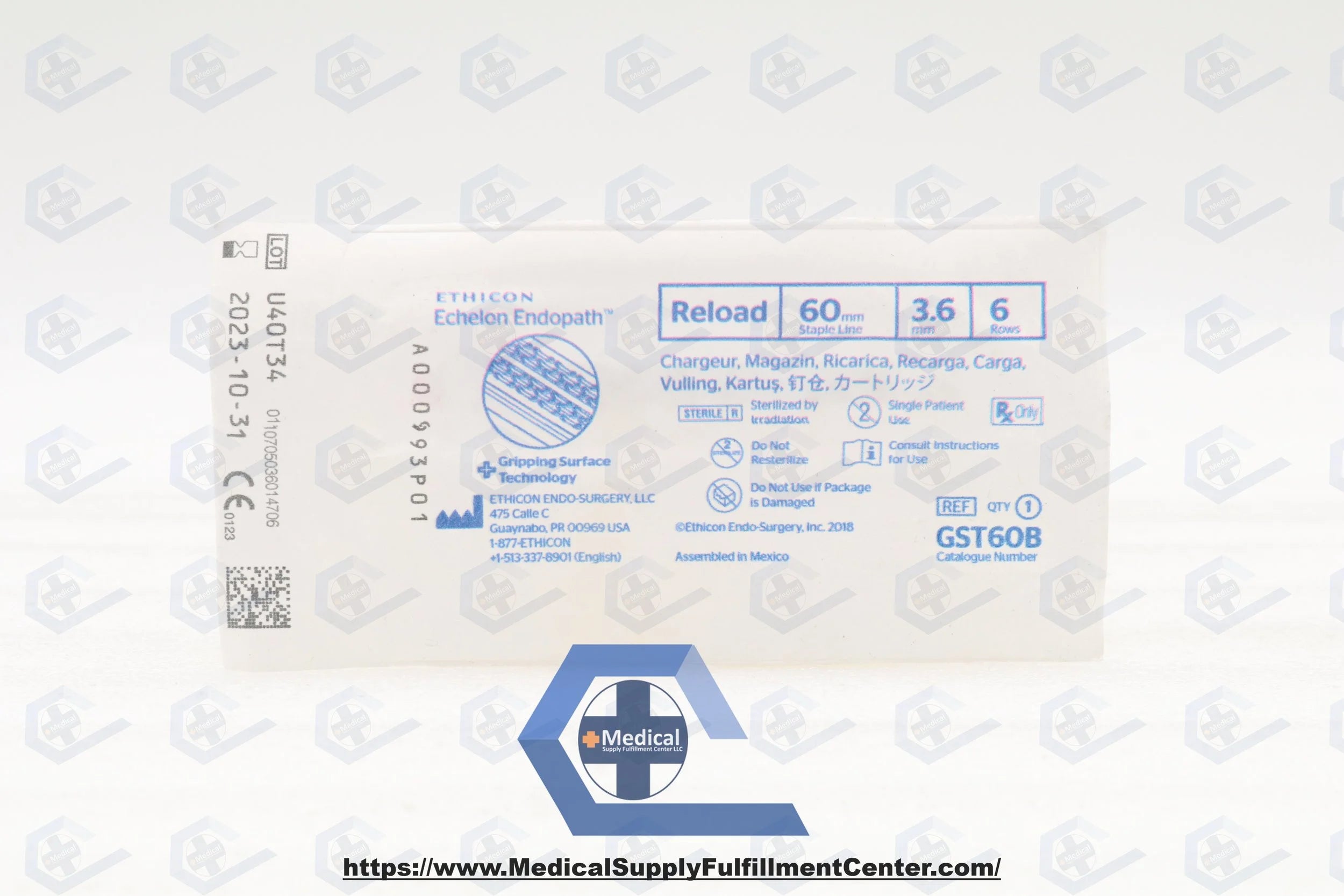 Ethicon | GST60B | Endoscopic Linear Cutter Reloads Blue 3.6mm