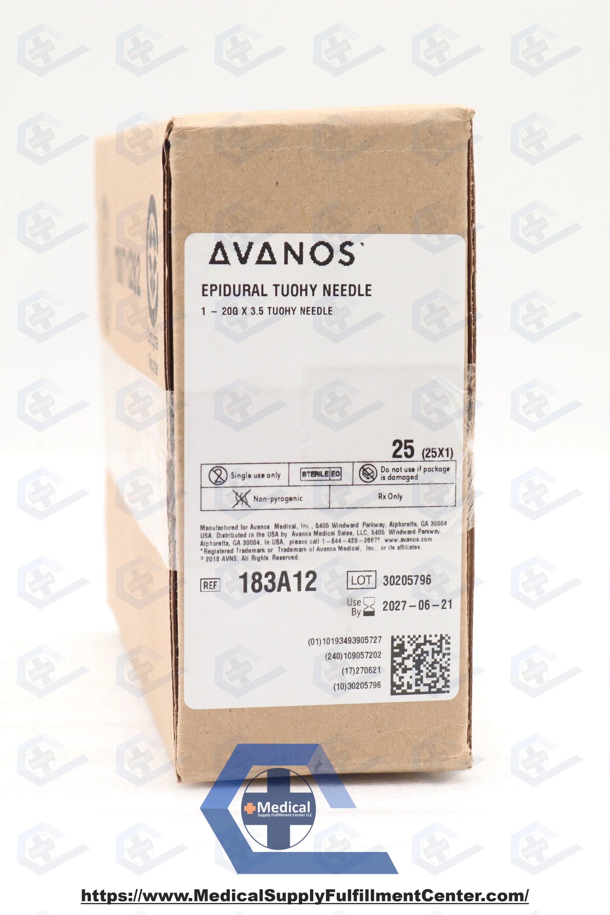 Avanos Medical | 183A12 | Tuohy Epidural Needle 20 X 3.5