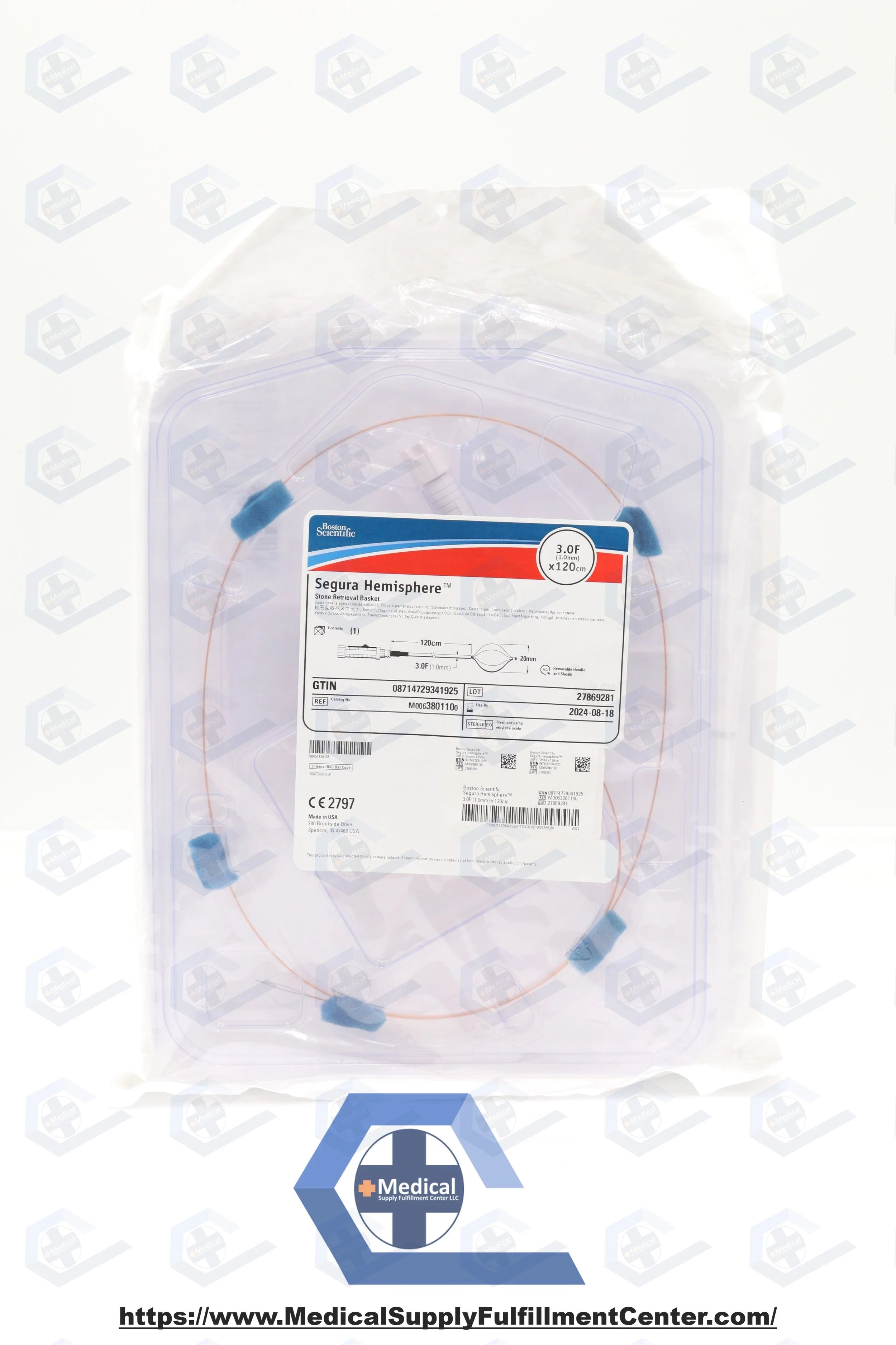 Boston Scientific | 380110 | Segura Hemisphere Stone Retrieval Basket 3.0Fx120cm