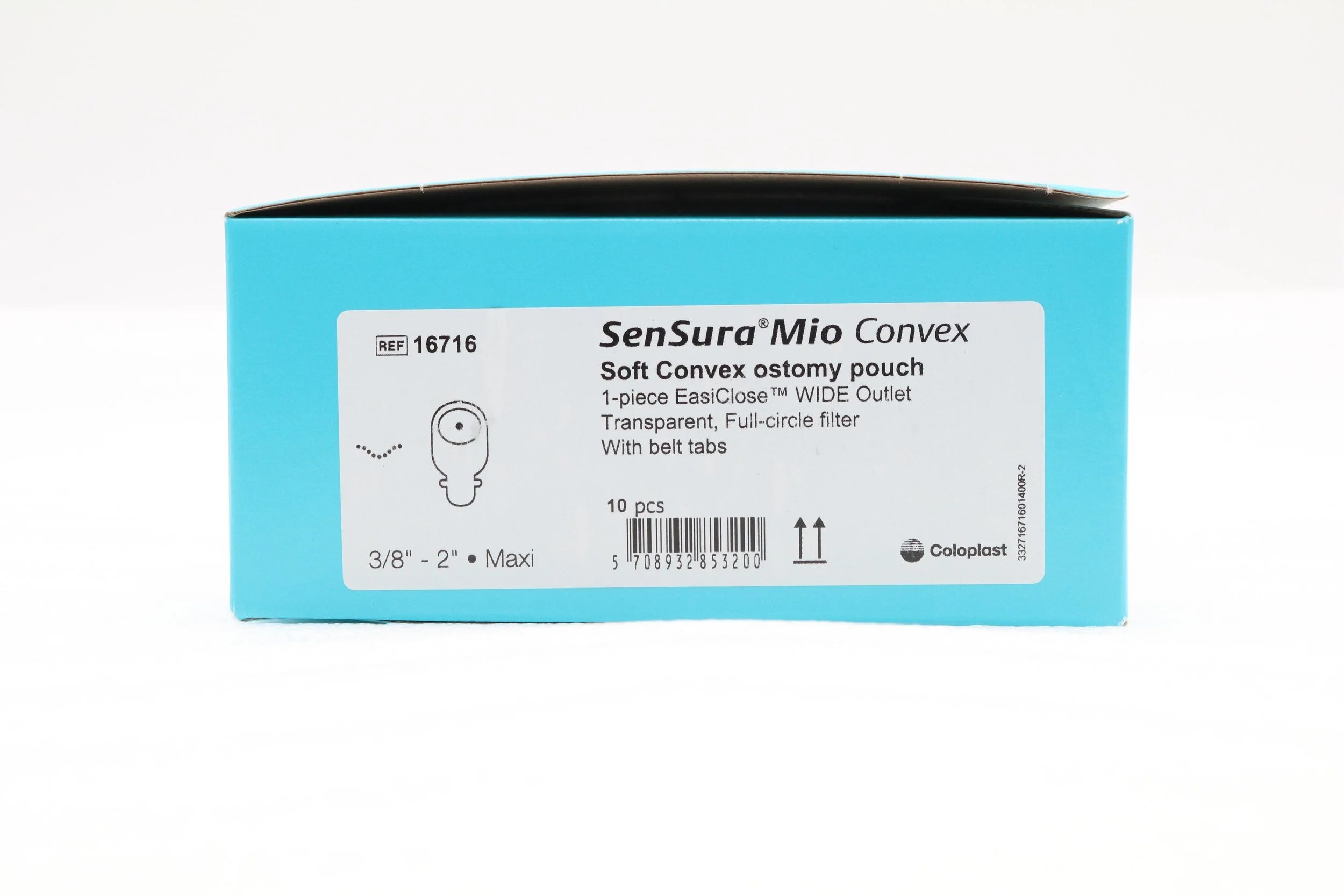 Coloplast | 16716 | SenSura Mio Convex Soft Convex ostomy pouch 3/8" - 2" Maxi