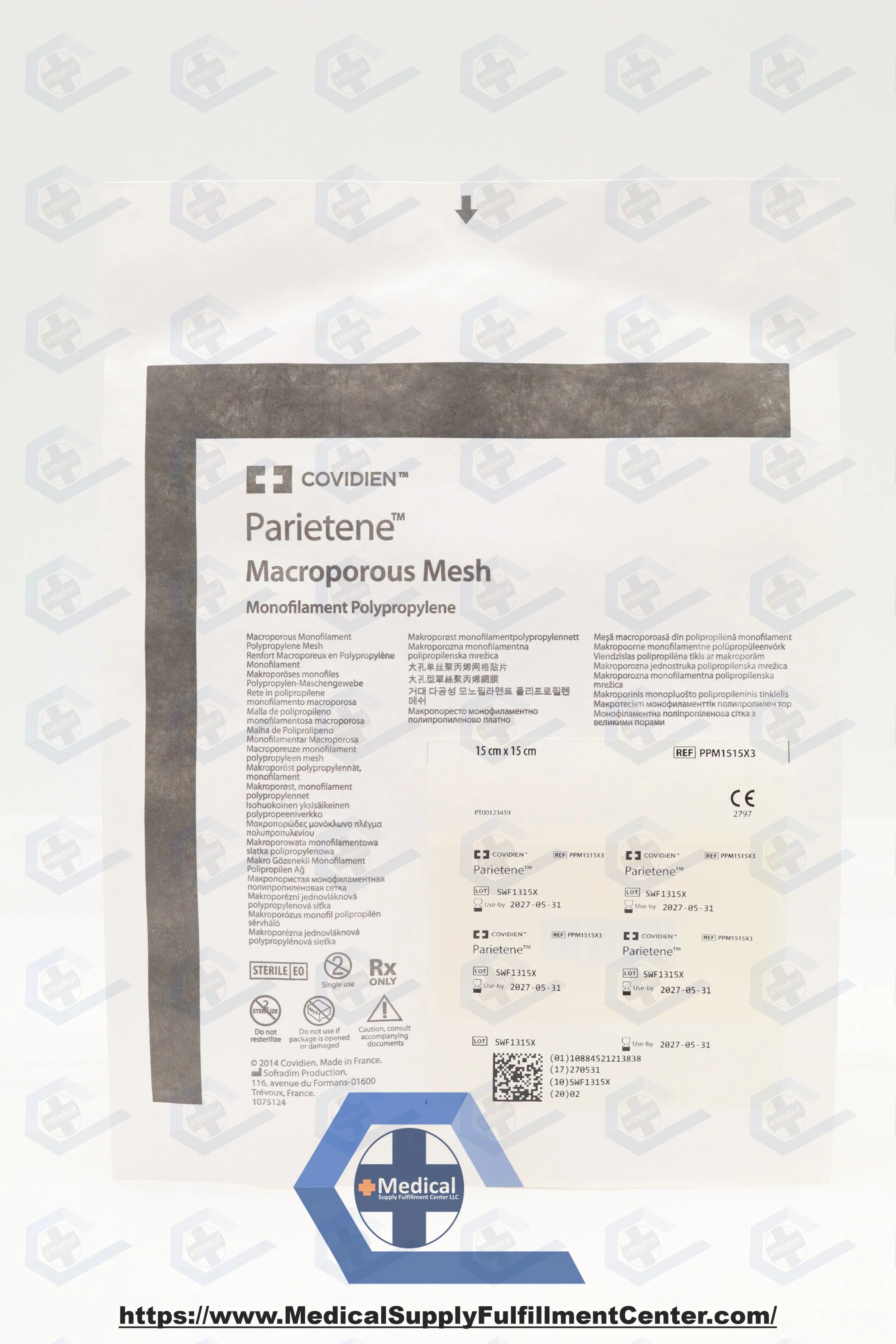 Covidien | PPM1515X3 | Parietene Macroporous Mesh 15cm x 15cm
