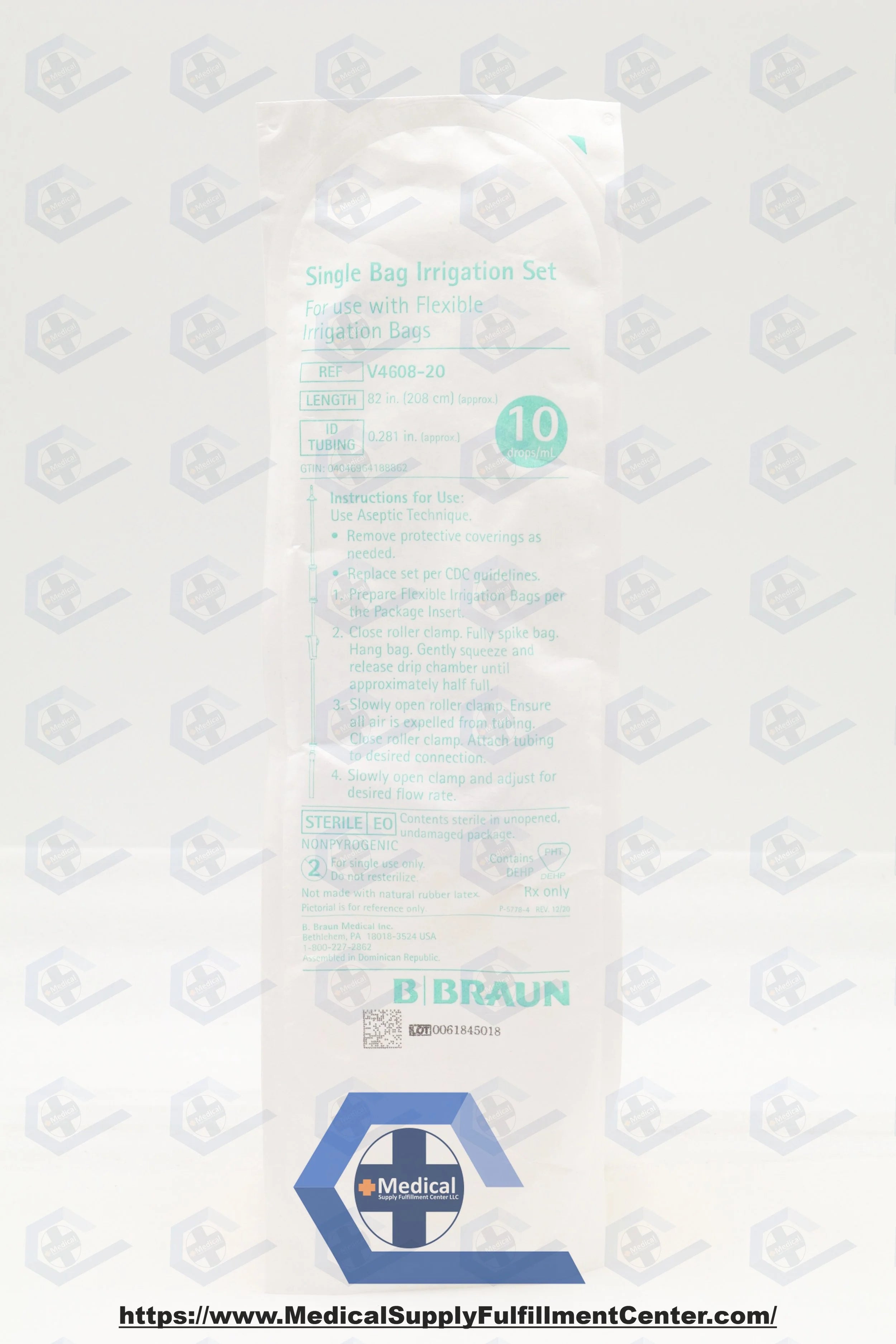 B Braun | V4608-20 | Continuous Overhead Irrigation Set, Non-vented Spike