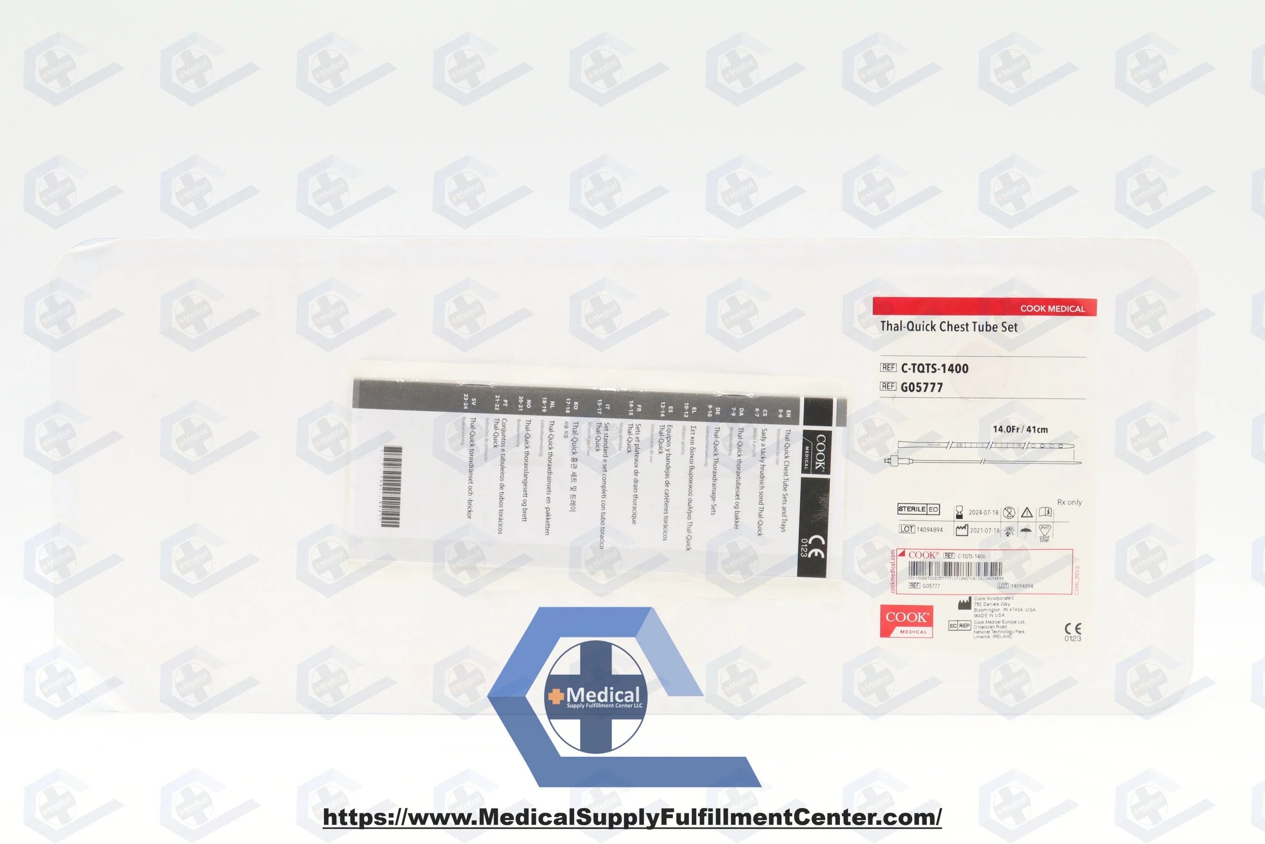 Cook Medical | G05777 | Thal-Quick Chest Tube Set 14F x 41cm